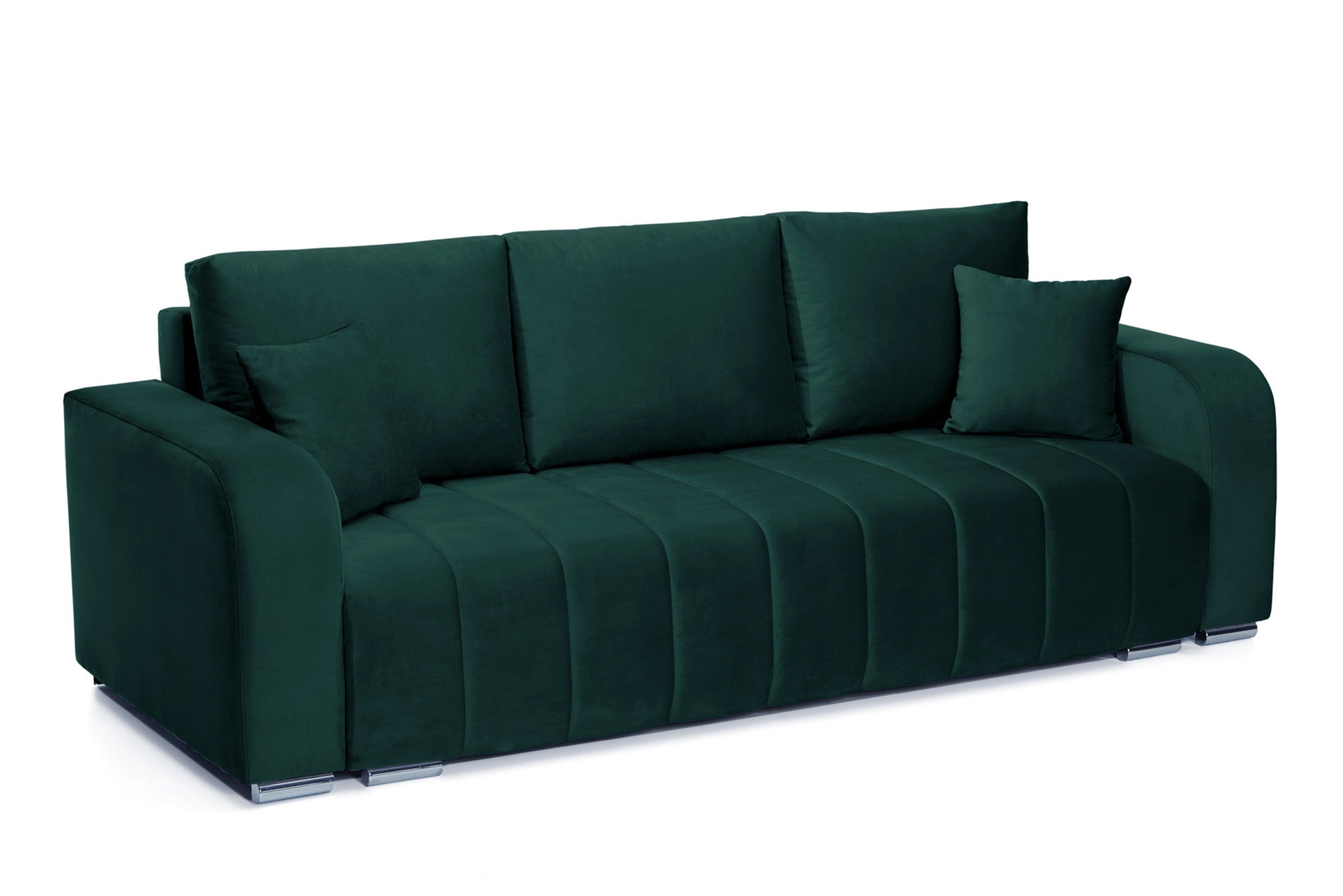 Canapea Extensibila 3 locuri Diego, cu lada de depozitare, 230x92x90 cm - Prestigehome.ro - Canapea - Prestige - #color_velutto-verde