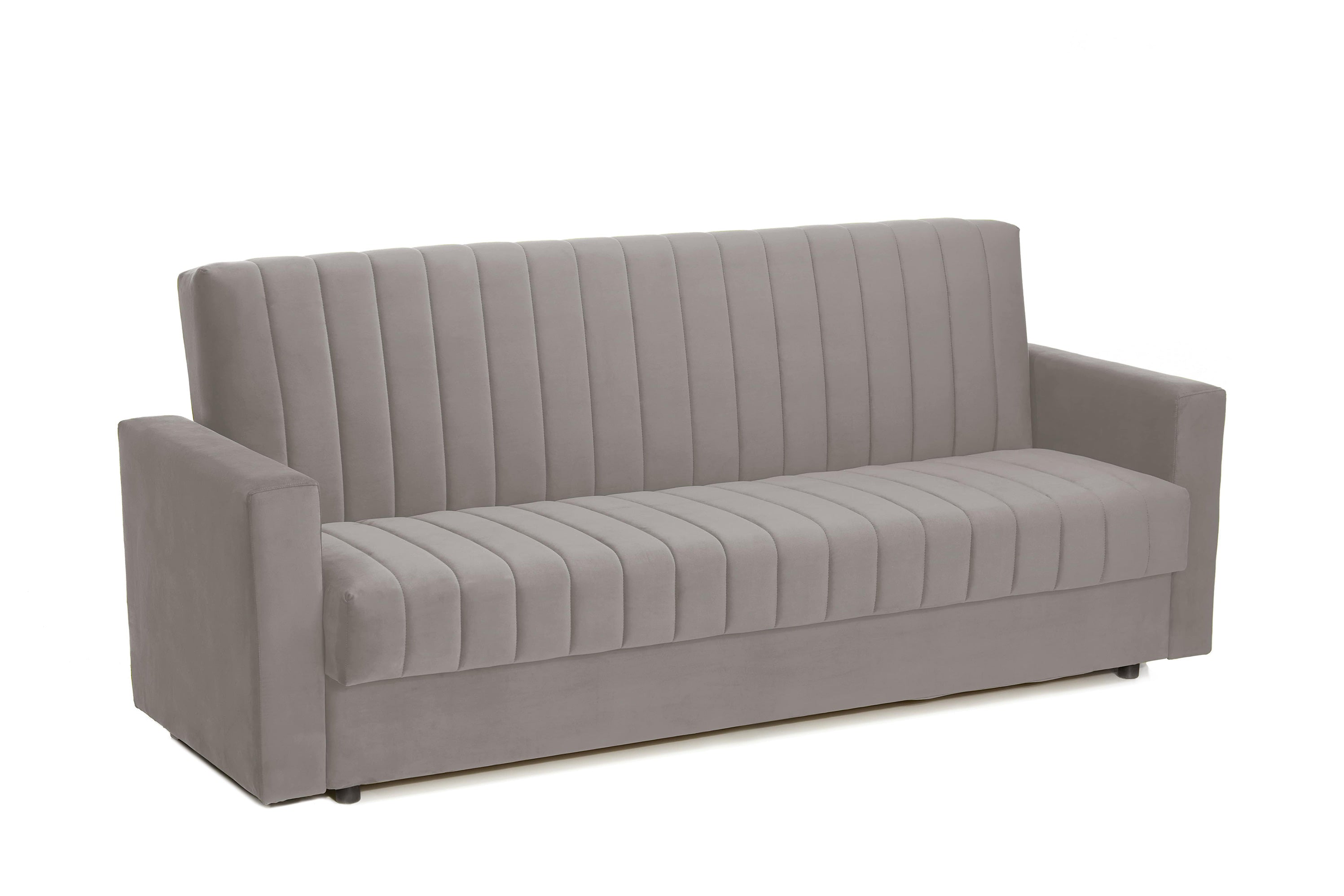 Canapea Extensibila 3 locuri Emerald, cu lada de depozitare 215x70x90 cm- Prestigehome.ro - Canapea - Prestige - #Color_velutto-Gri