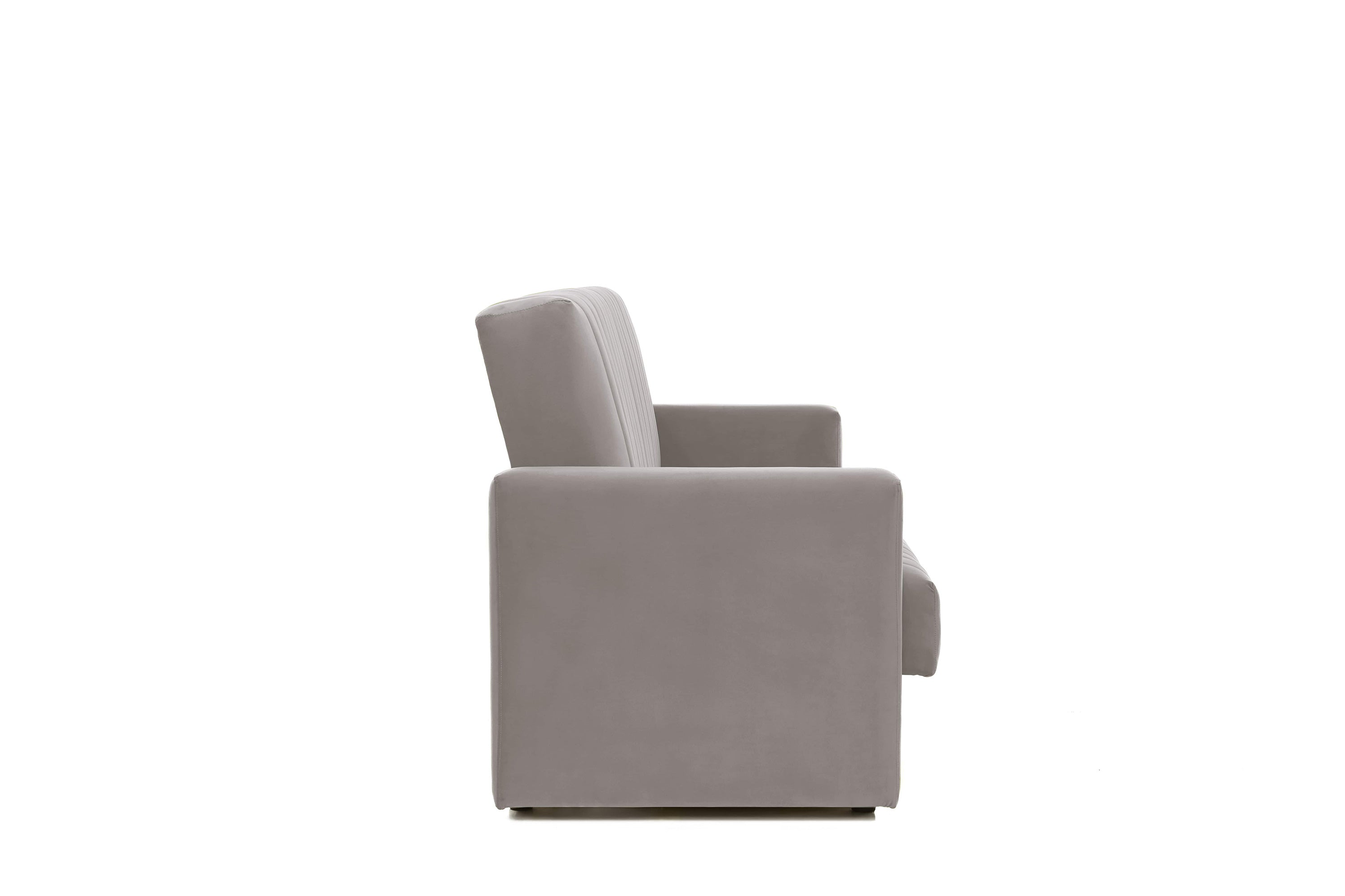 Canapea Extensibila 3 locuri Emerald, cu lada de depozitare 215x70x90 cm- Prestigehome.ro - Canapea - Prestige - #Color_velutto-Gri