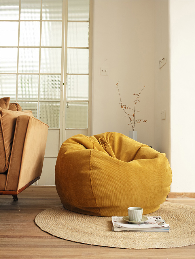 Fotoliu Puf CHIC, tip para, cu maner - Prestige Home  #color_Galben-Mustar-Fjord