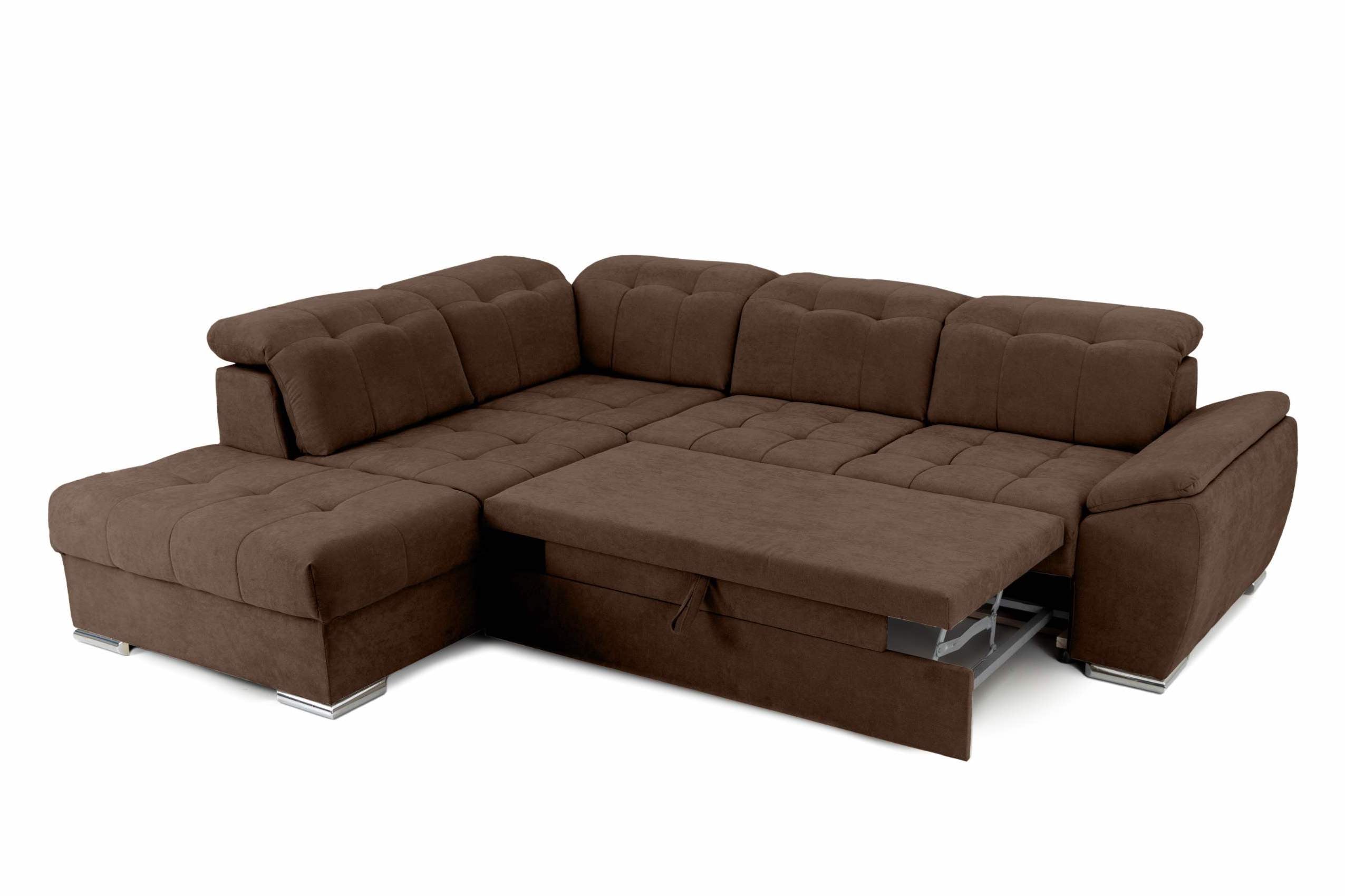 Coltar Extensibil pe dreapta ENZO, cu tetiere 265x230x80 cm #color_maro-enjoy