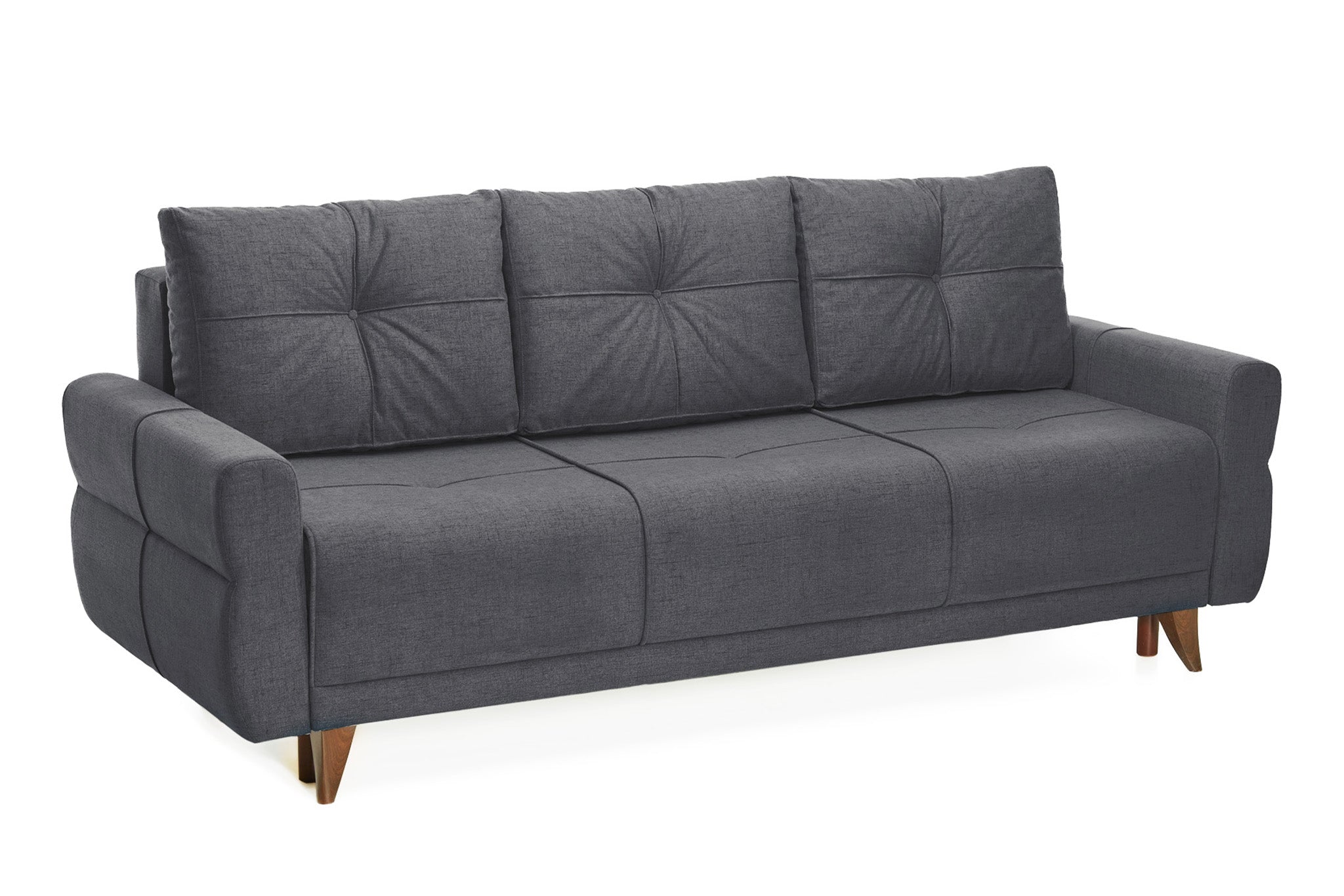 Canapea Extensibila 3 locuri Emerald, cu lada de depozitare, 215x70x90 cm - Prestigehome.ro - Canapea - Prestige - #color_yuca-gri-inchis