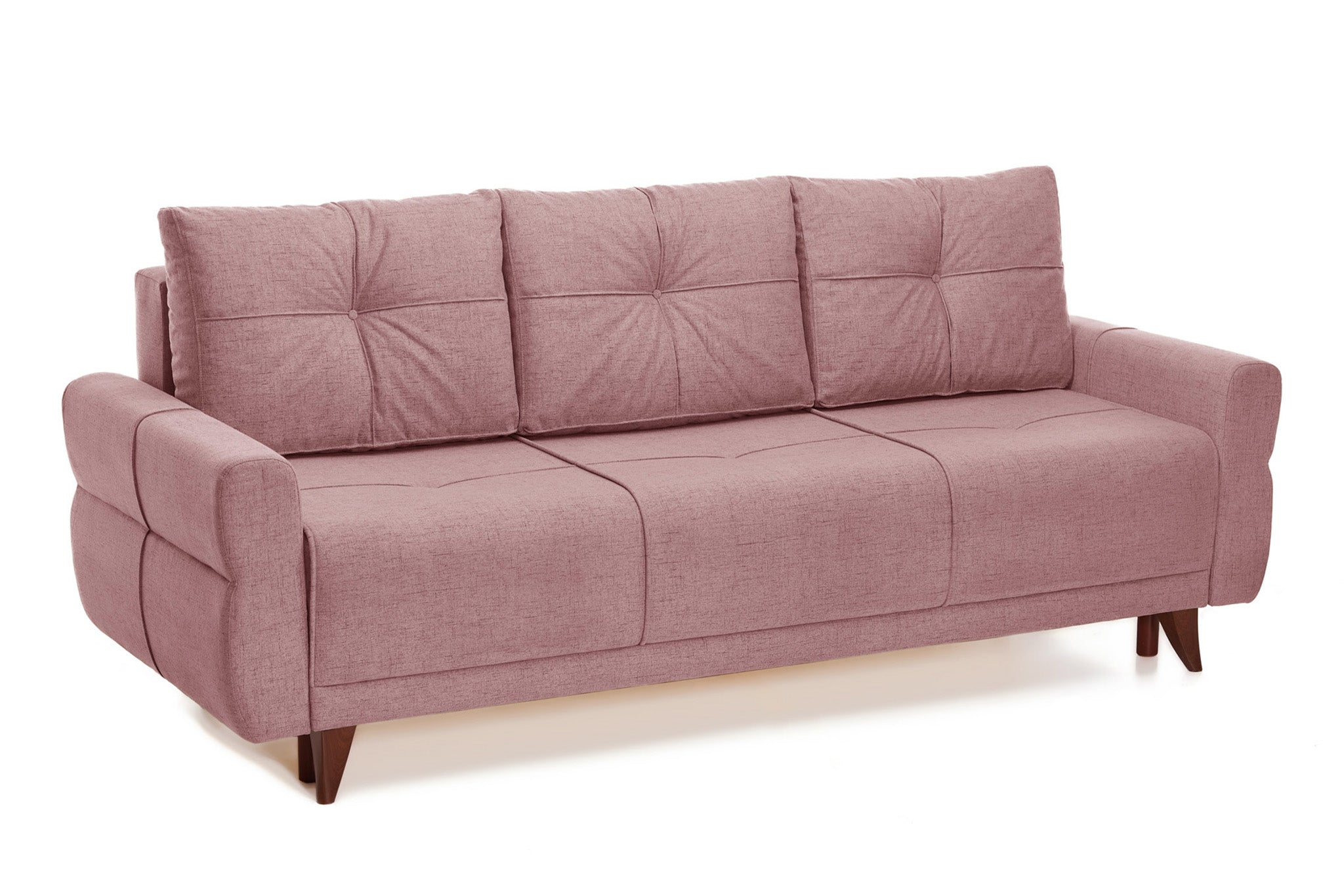 Canapea Extensibila 3 locuri Emerald, cu lada de depozitare, 215x70x90 cm - Prestigehome.ro - Canapea - Prestige - #color_yuca-roz