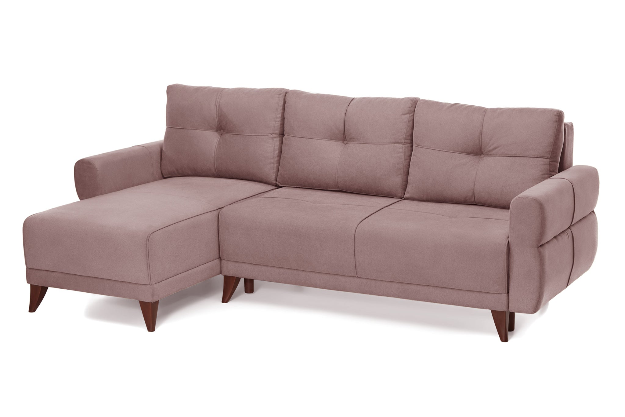 Coltar Extensibil 3 locuri Larin, cu lada de depozitare, 235x90x100 cm - Prestigehome.ro - Coltar - Prestige - #color_roz-flamingo-enjoy