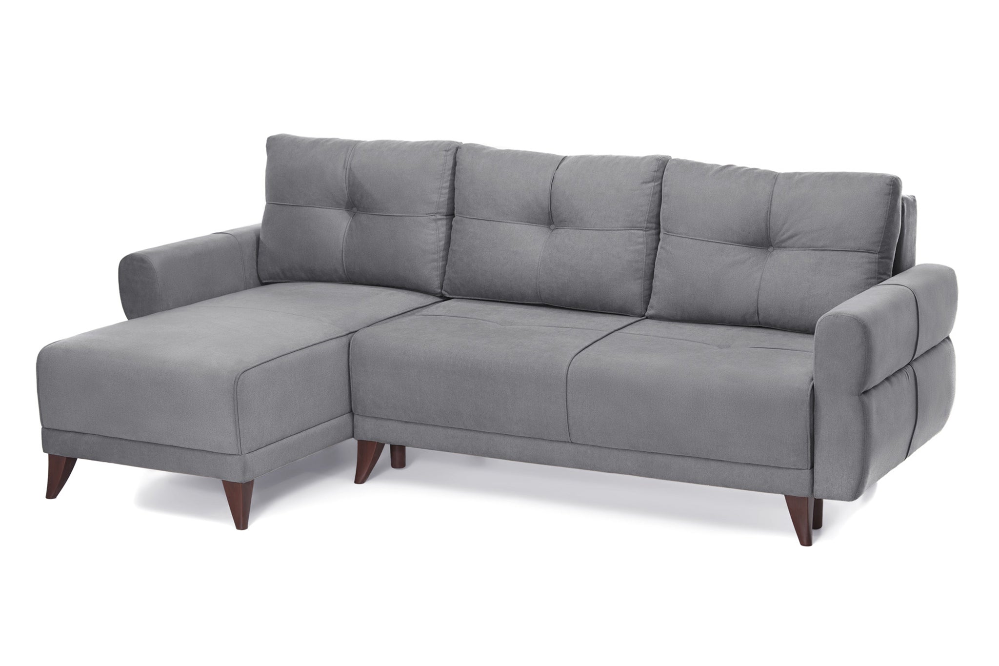 Coltar Extensibil 3 locuri Larin, cu lada de depozitare, 235x90x100 cm - Prestigehome.ro - Coltar - Prestige - #color_gri-deschis-enjoy