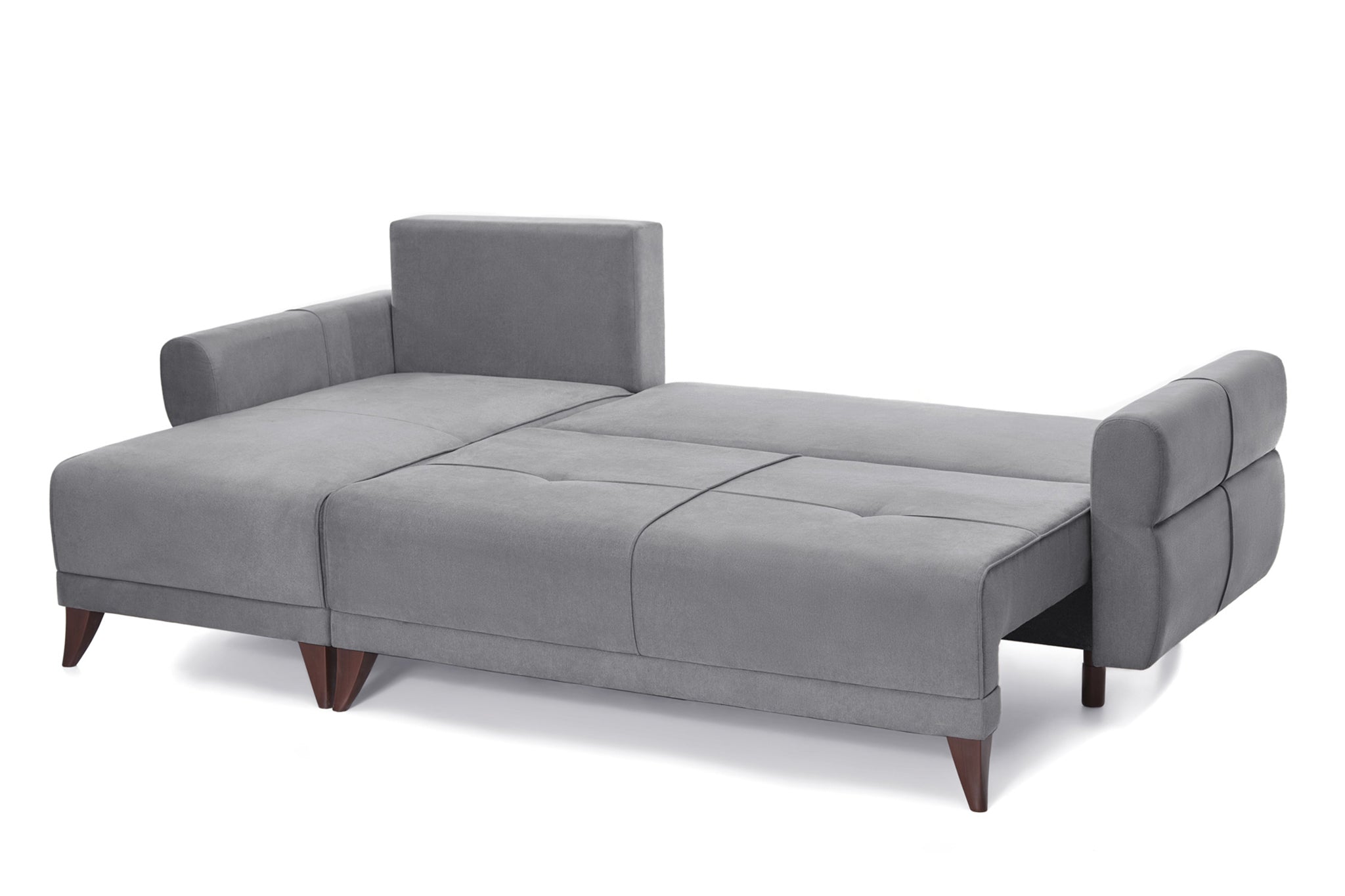 Coltar Extensibil 3 locuri Larin, cu lada de depozitare, 235x90x100 cm - Prestigehome.ro - Coltar - Prestige - #color_gri-deschis-enjoy