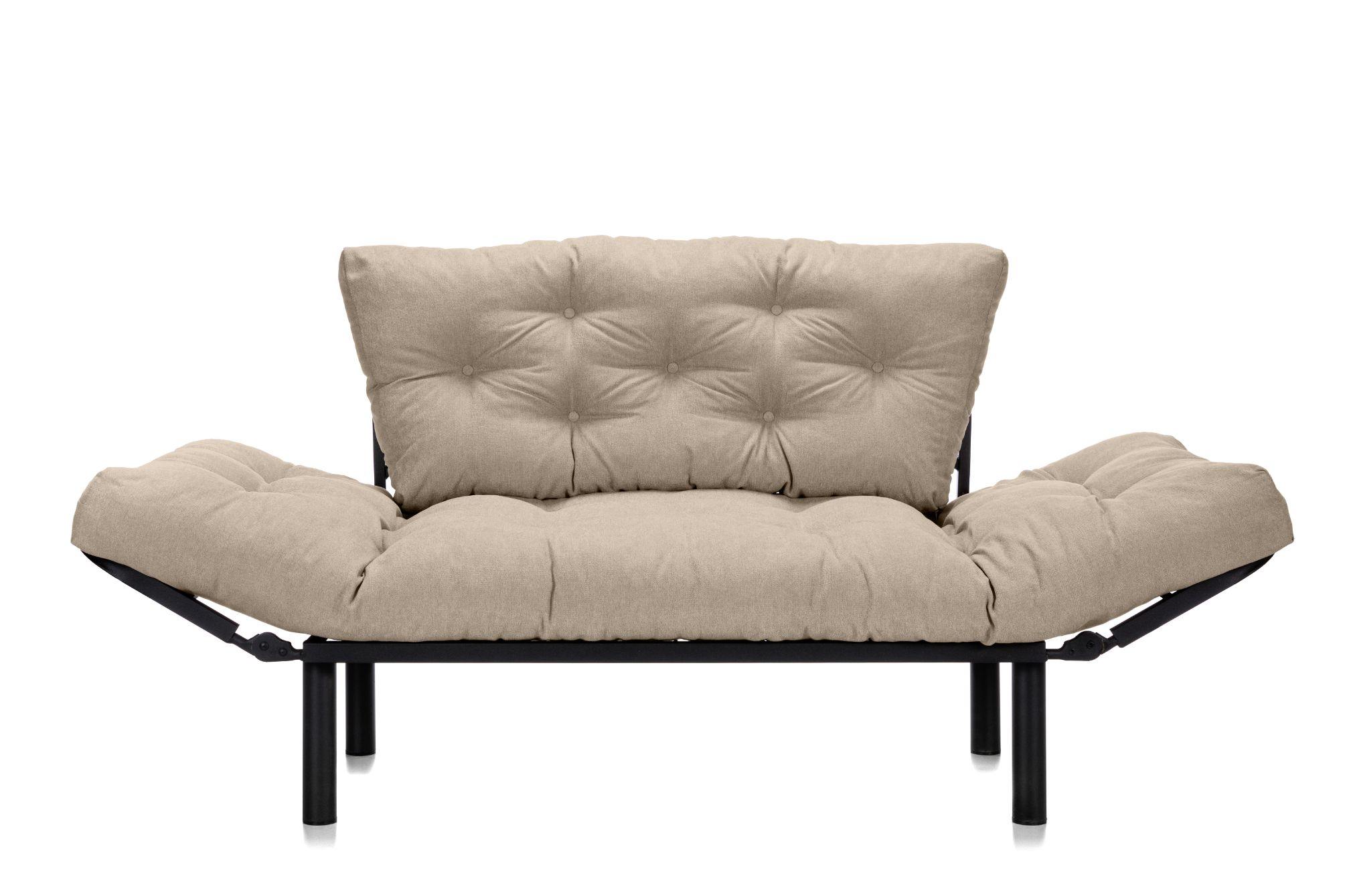 Canapea Extensibila 2 locuri SUNNY, pentru terasa, 155X70X85 cm, prestigehome.ro, Prestige Home, Prestige, balcon, gradina mobila, #color_bej-enjoy