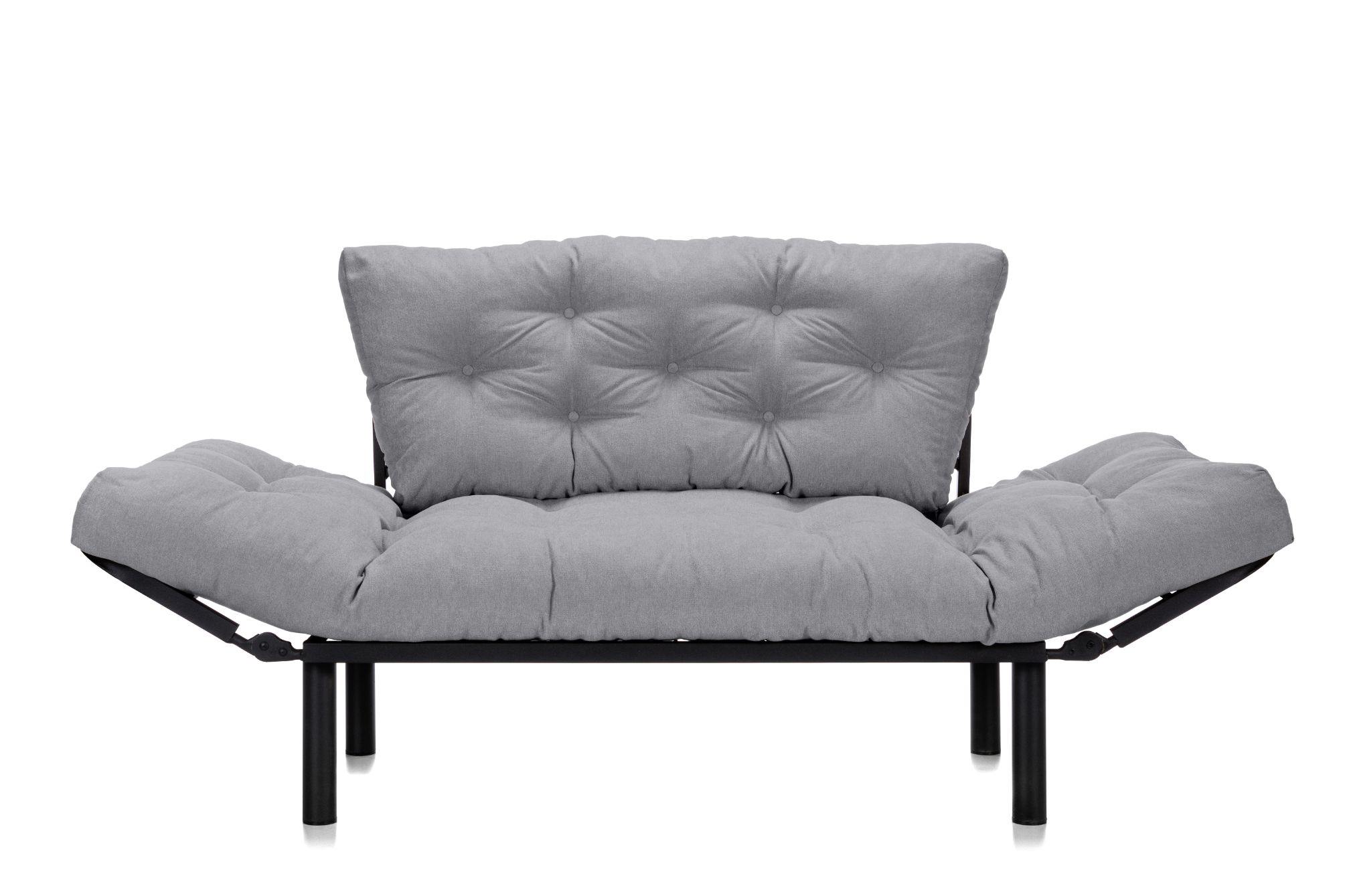 Canapea Extensibila 2 locuri SUNNY, pentru terasa, 155X70X85 cm, prestigehome.ro, Prestige Home, Prestige, balcon, gradina mobila, #color_gri-enjoy