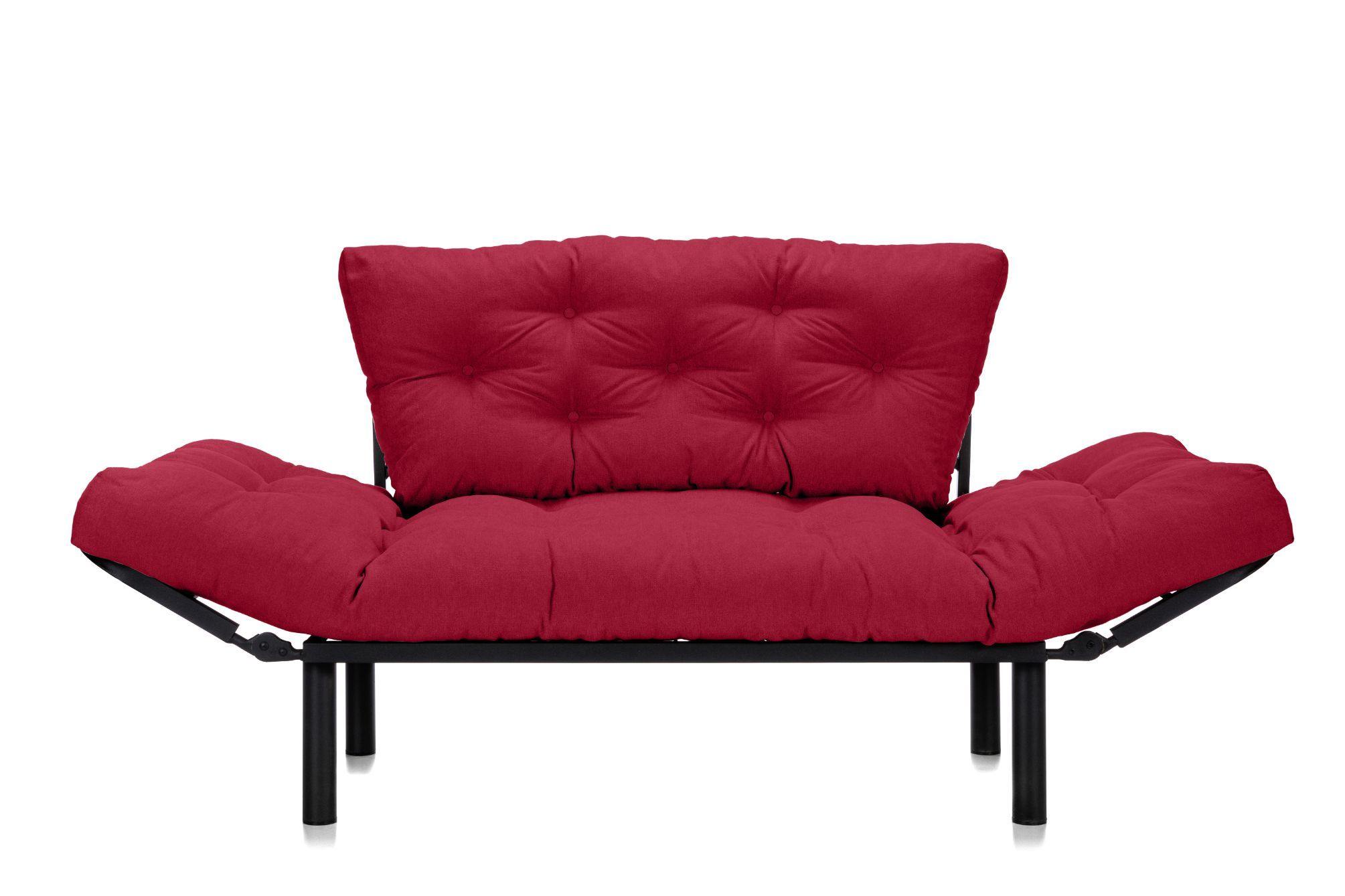 Canapea Extensibila 2 locuri SUNNY, pentru terasa, 155X70X85 cm, prestigehome.ro, Prestige Home, Prestige, balcon, gradina mobila, #color_rosu-enjoy