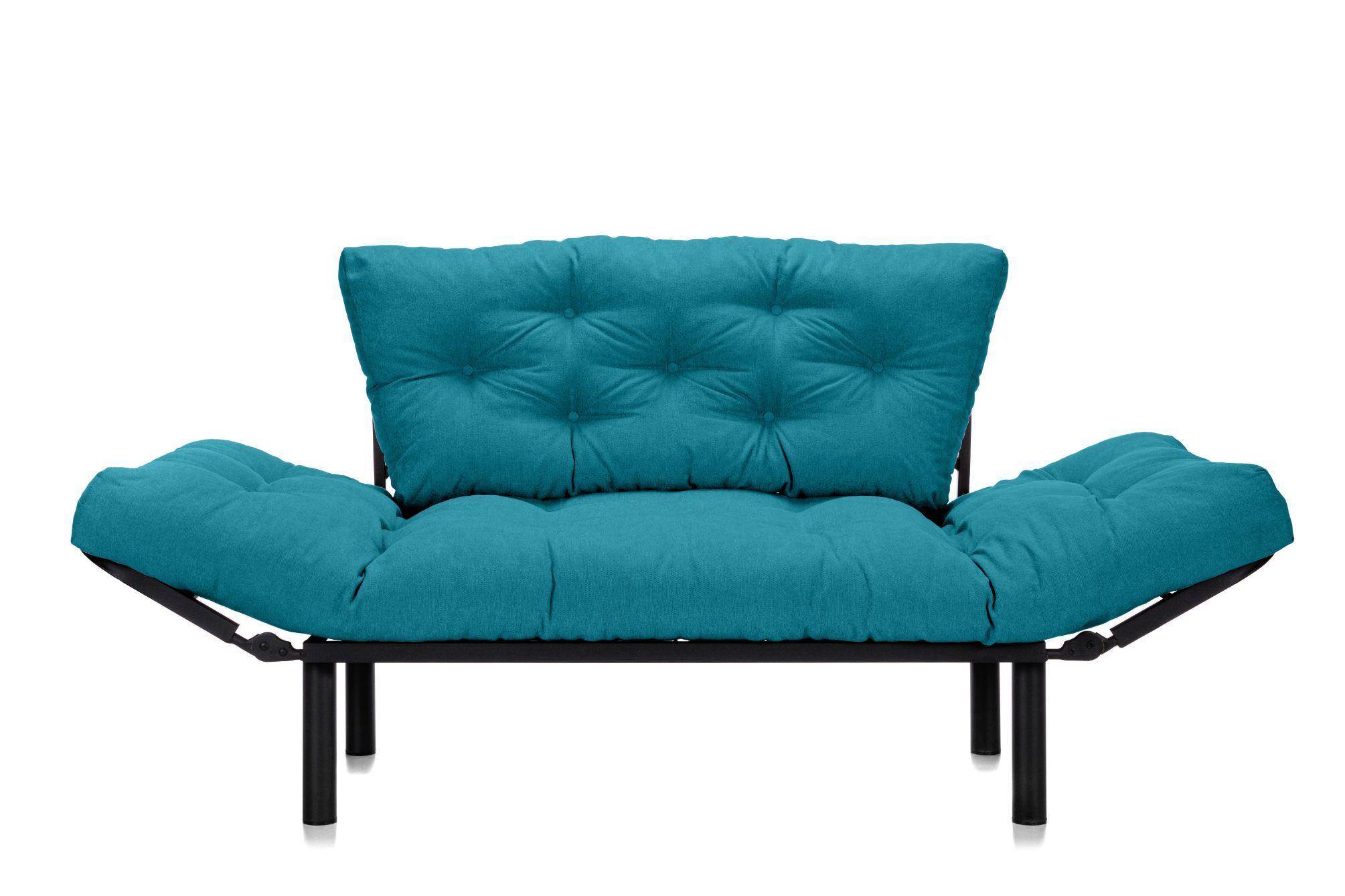 Canapea Extensibila 2 locuri SUNNY, pentru terasa, 155X70X85 cm, prestigehome.ro, Prestige Home, Prestige, balcon, gradina mobila, #color_turcoaz-enjoy