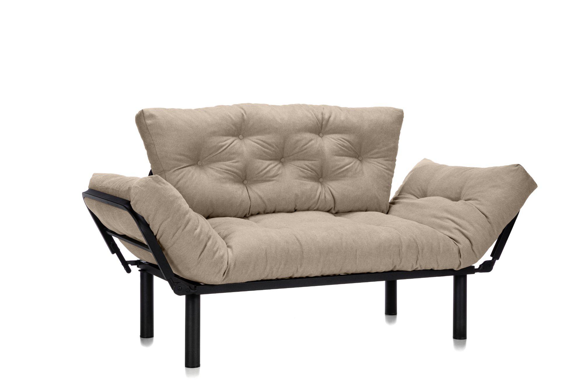 Canapea Extensibila 2 locuri SUNNY, pentru terasa, 155X70X85 cm, prestigehome.ro, Prestige Home, Prestige, balcon, gradina mobila, #color_bej-enjoy