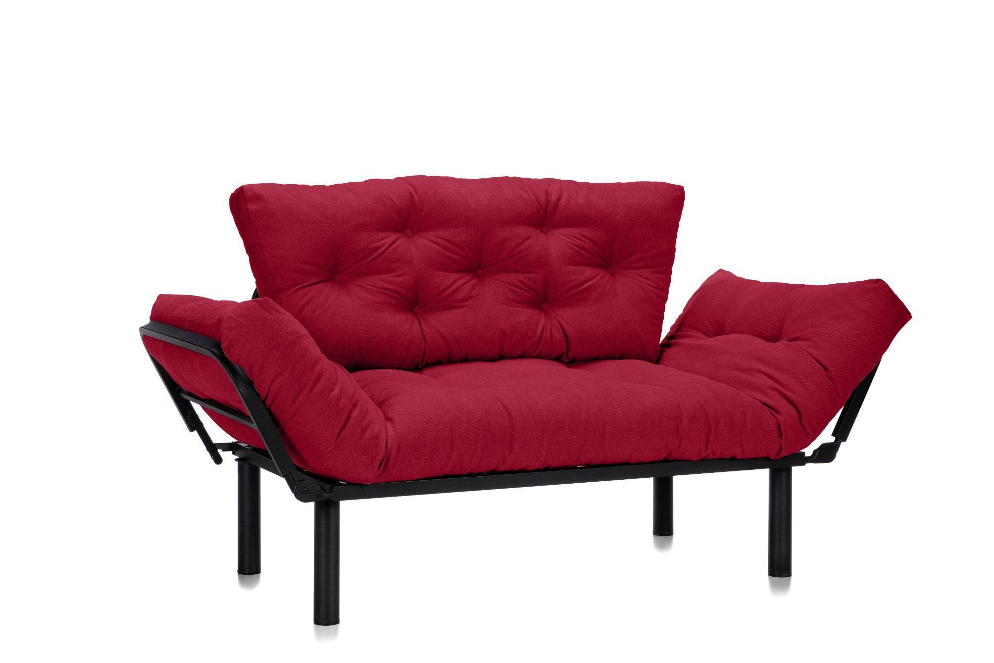 Canapea Extensibila 2 locuri SUNNY, pentru terasa, 155X70X85 cm, prestigehome.ro, Prestige Home, Prestige, balcon, gradina mobila, #color_rosu-enjoy