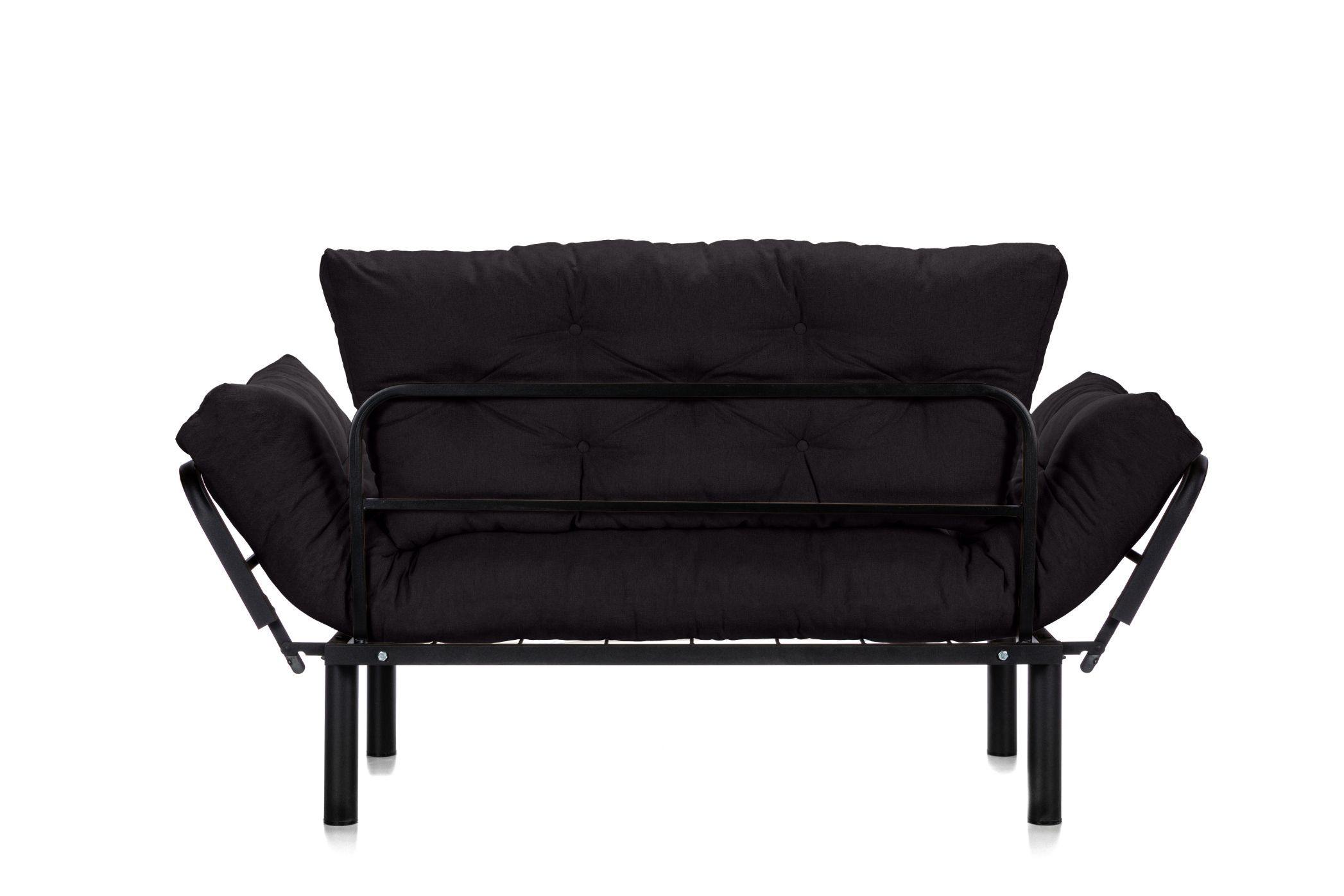 Canapea Extensibila 2 locuri SUNNY, pentru terasa, 155X70X85 cm, prestigehome.ro, Prestige Home, Prestige, balcon, gradina mobila, #color_negru-enjoy