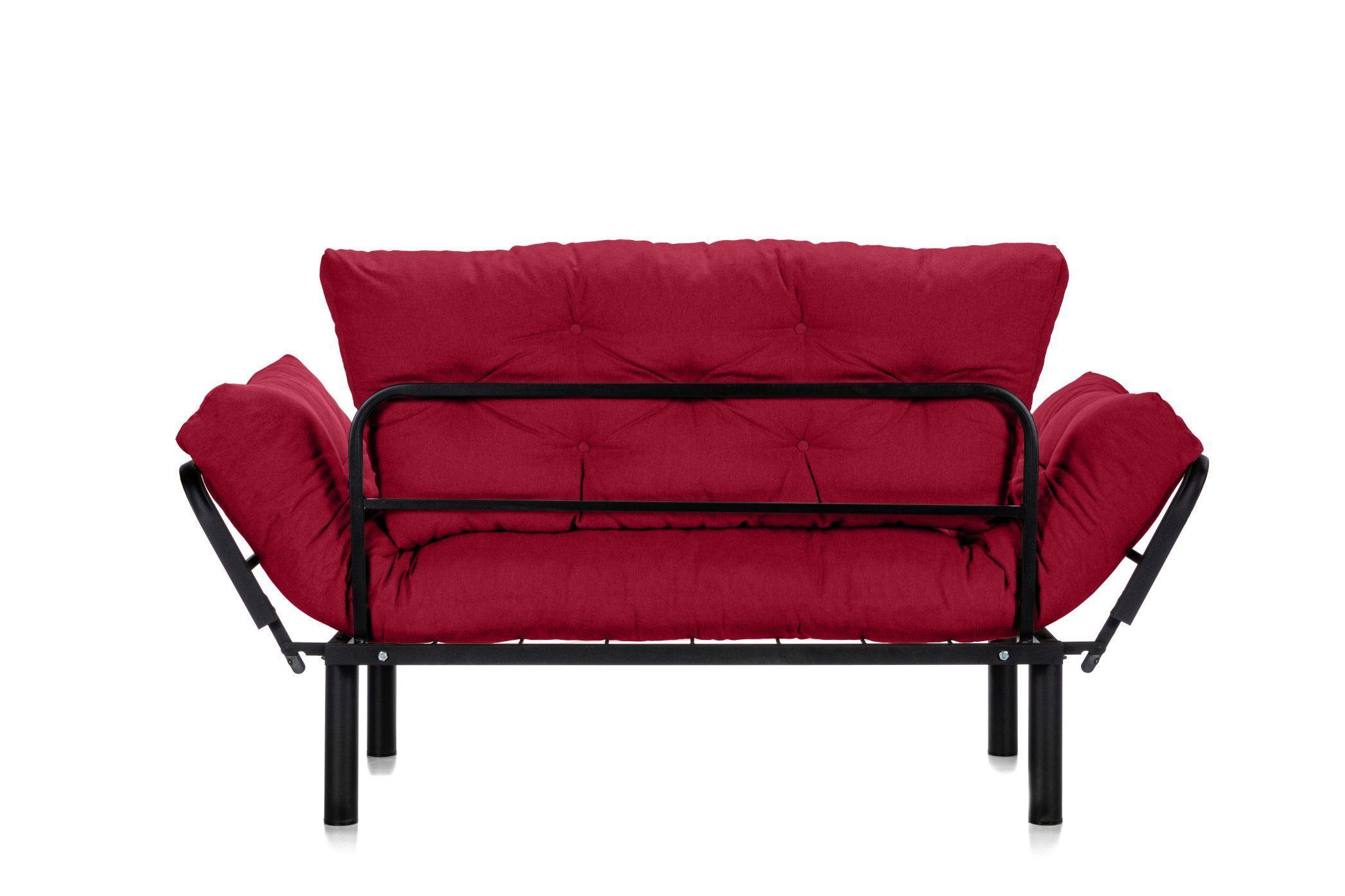 Canapea Extensibila 2 locuri SUNNY, pentru terasa, 155X70X85 cm, prestigehome.ro, Prestige Home, Prestige, balcon, gradina mobila, #color_rosu-enjoy