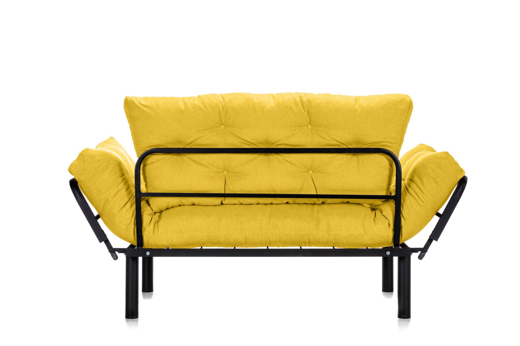 Canapea Extensibila 2 locuri SUNNY, pentru terasa, 155X70X85 cm, prestigehome.ro, Prestige Home, Prestige, balcon, gradina mobila, #color_galben-enjoy