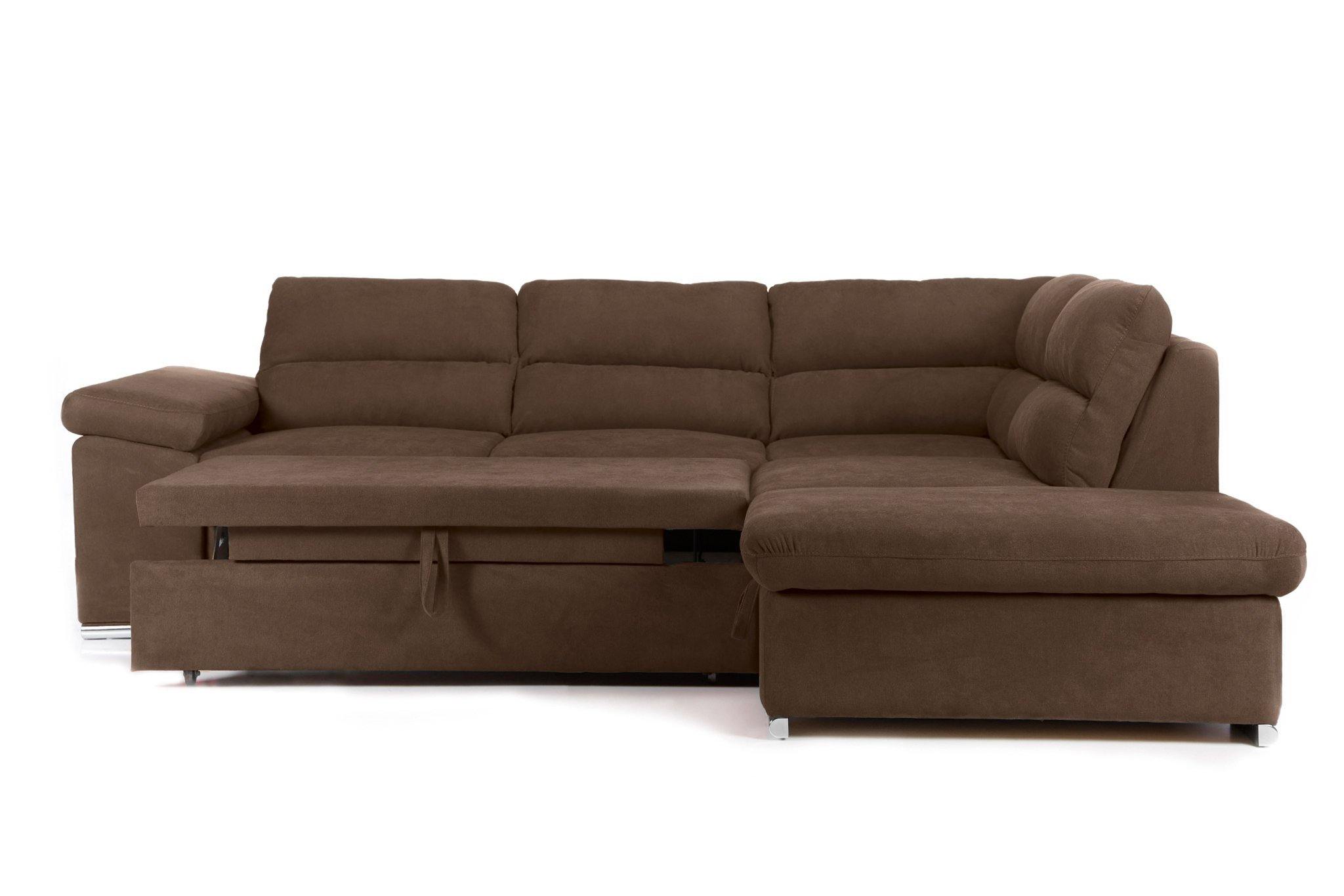 Coltar Extensibil ALONSO, cu lada de depozitare, variante stanga/dreapta 265x220x85 cm, Rosu - Prestigehome.ro - Coltare - Prestige - #variante coltar_dreapta #color_maro-enjoy