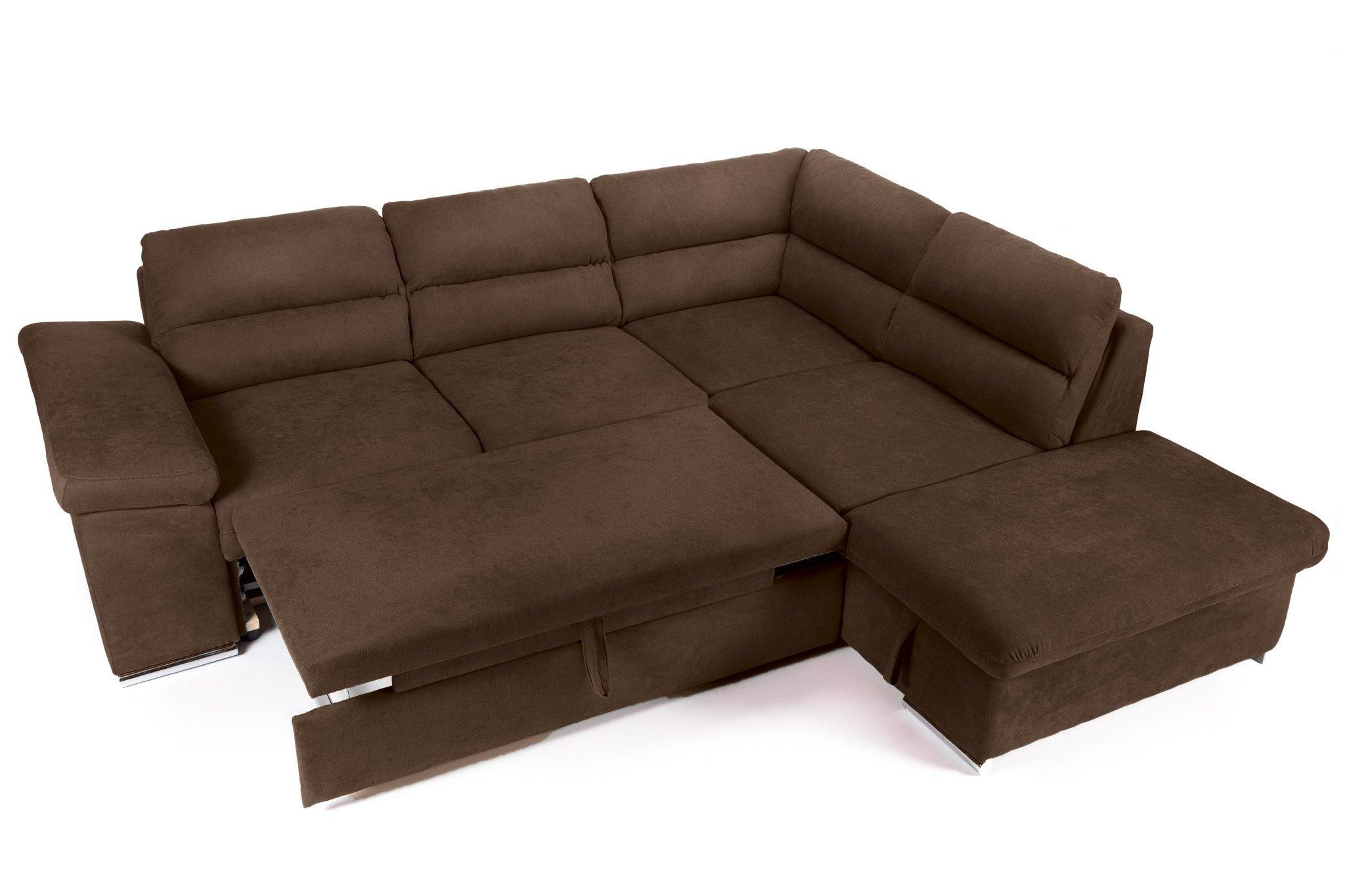 Coltar Extensibil ALONSO, cu lada de depozitare, variante stanga/dreapta 265x220x85 cm, Rosu - Prestigehome.ro - Coltare - Prestige - #variante coltar_dreapta #color_maro-enjoy