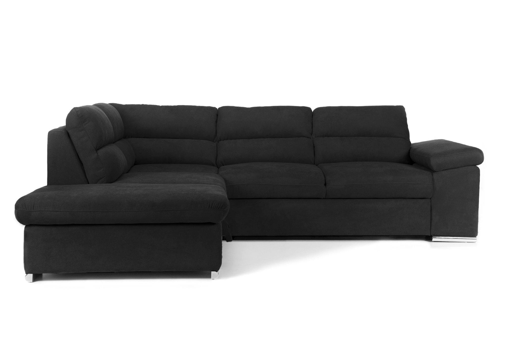 Coltar Extensibil ALONSO, cu lada de depozitare, variante stanga/dreapta 265x220x85 cm, Rosu - Prestigehome.ro - Coltare - Prestige - #variante coltar_stanga #color_negru-enjoy