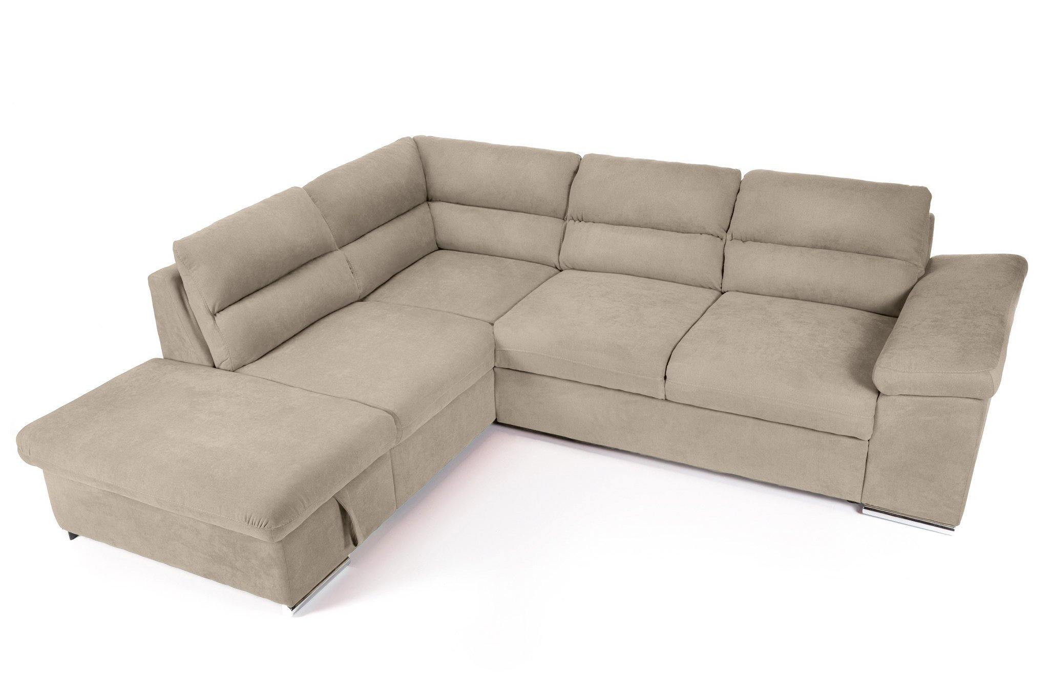 Coltar Extensibil ALONSO, cu lada de depozitare, variante stanga/dreapta 265x220x85 cm, Rosu - Prestigehome.ro - Coltare - Prestige - #variante coltar_stanga #color_bej-enjoy