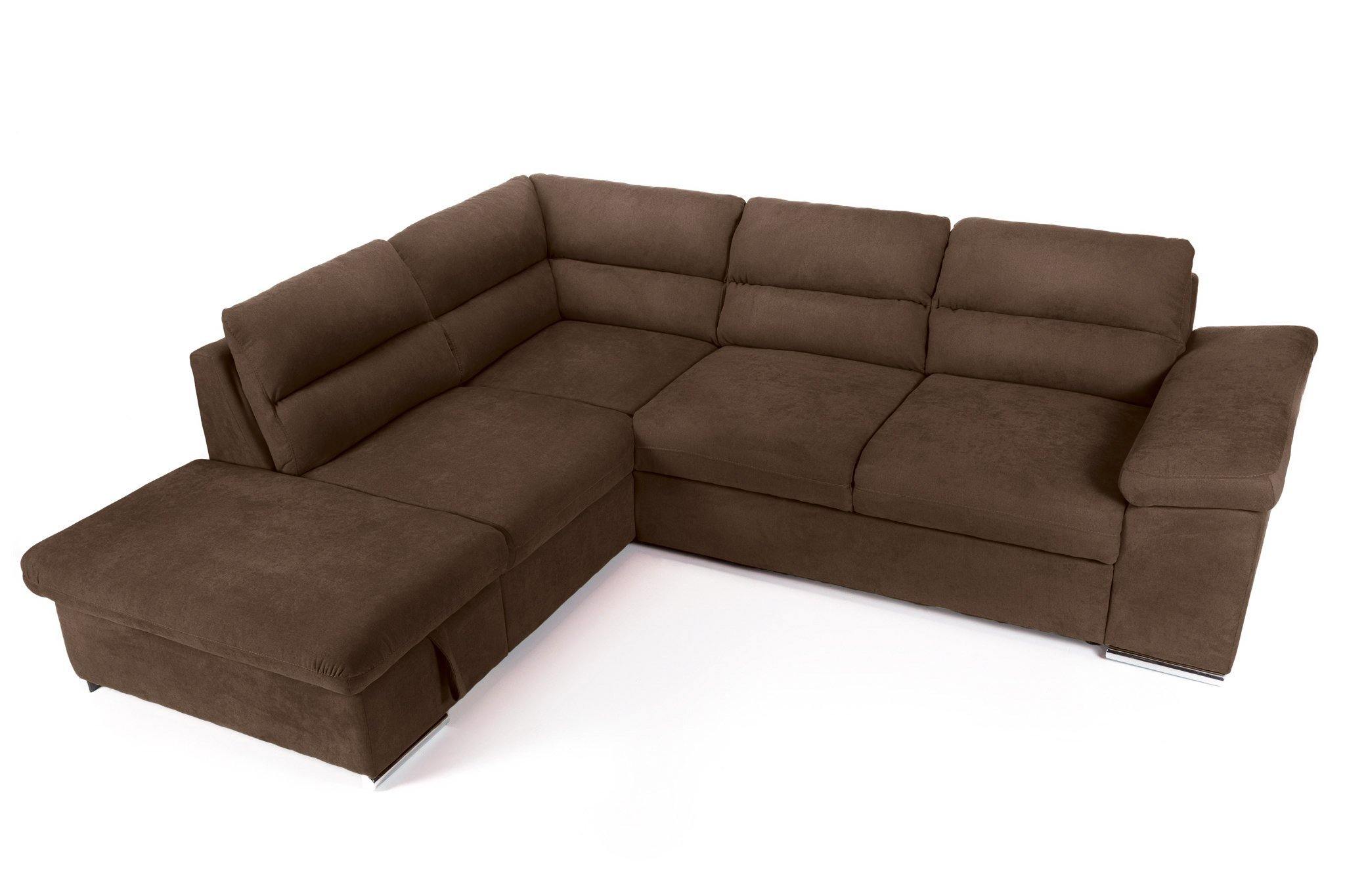 Coltar Extensibil ALONSO, cu lada de depozitare, variante stanga/dreapta 265x220x85 cm, Rosu - Prestigehome.ro - Coltare - Prestige - #variante coltar_stanga #color_maro-enjoy