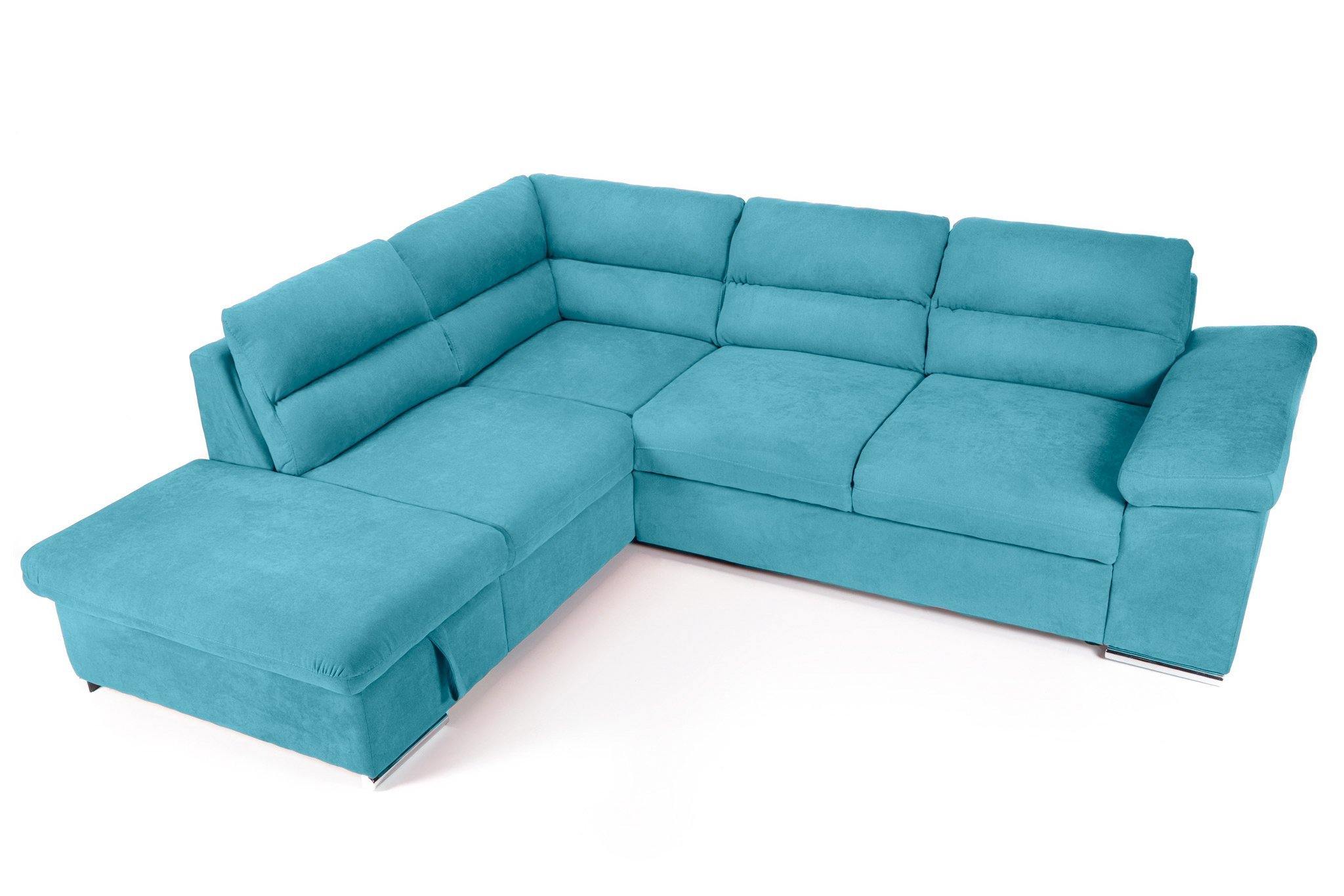 Coltar Extensibil ALONSO, cu lada de depozitare, variante stanga/dreapta 265x220x85 cm, Rosu - Prestigehome.ro - Coltare - Prestige - #variante coltar_stanga #color_turcoaz-enjoy