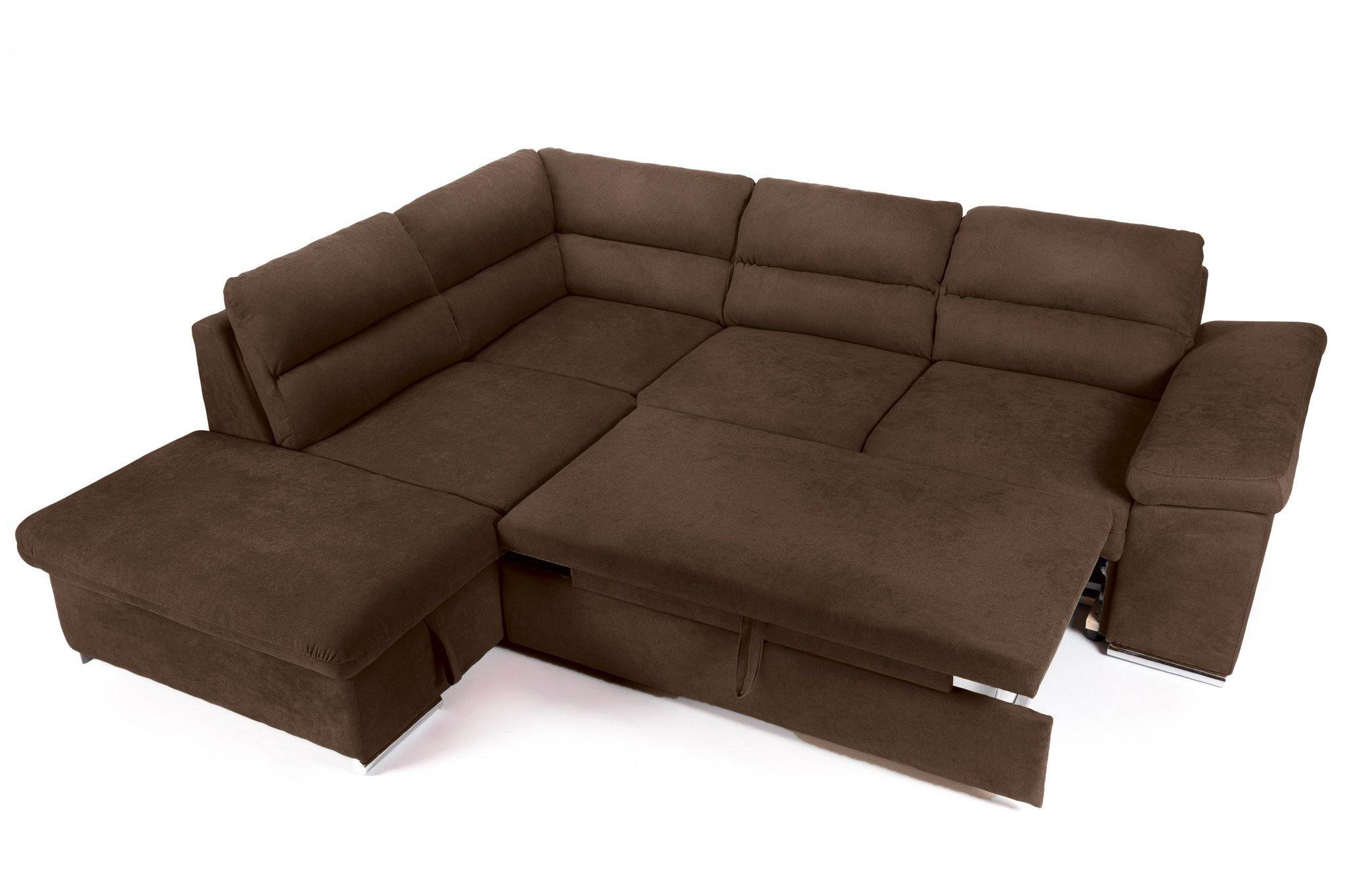 Coltar Extensibil ALONSO, cu lada de depozitare, variante stanga/dreapta 265x220x85 cm, Rosu - Prestigehome.ro - Coltare - Prestige - #variante coltar_stanga #color_maro-enjoy