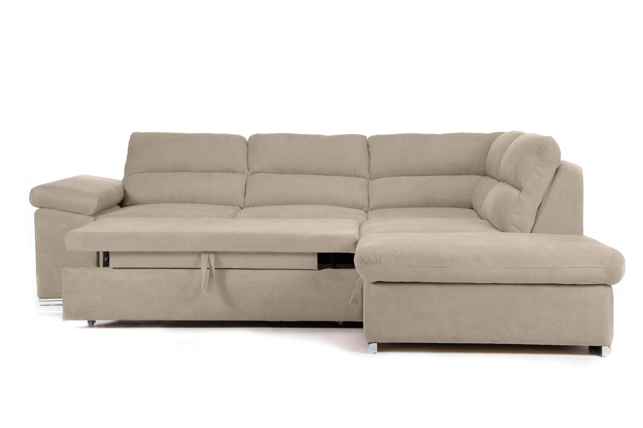 Coltar Extensibil ALONSO, cu lada de depozitare, variante stanga/dreapta 265x220x85 cm, Rosu - Prestigehome.ro - Coltare - Prestige - #variante coltar_dreapta #color_bej-enjoy