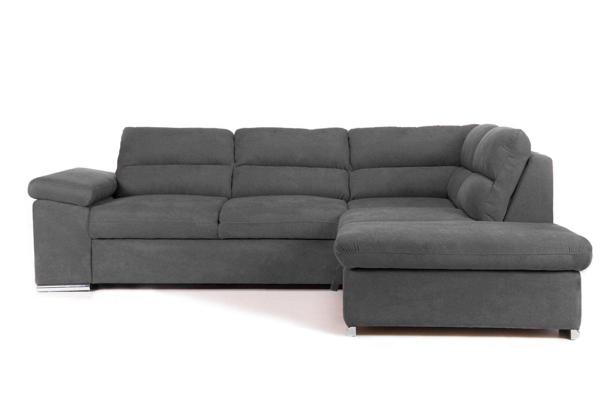 Coltar Extensibil ALONSO, cu lada de depozitare, variante stanga/dreapta 265x220x85 cm, Rosu - Prestigehome.ro - Coltare - Prestige - #variante coltar_stanga #color_gri-inchis-enjoy