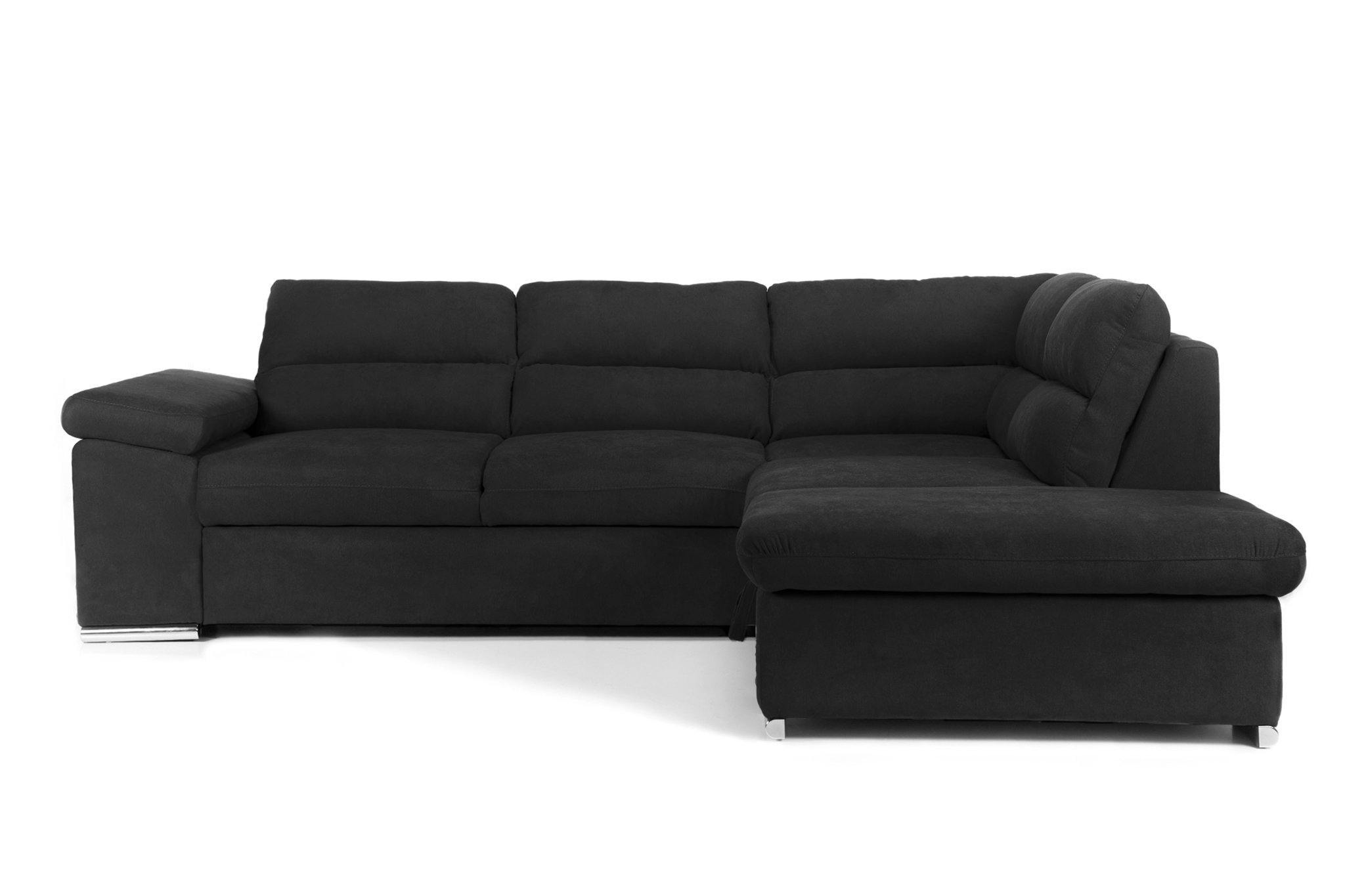 Coltar Extensibil ALONSO, cu lada de depozitare, variante stanga/dreapta 265x220x85 cm, Rosu - Prestigehome.ro - Coltare - Prestige - #variante coltar_dreapta #color_negru-enjoy