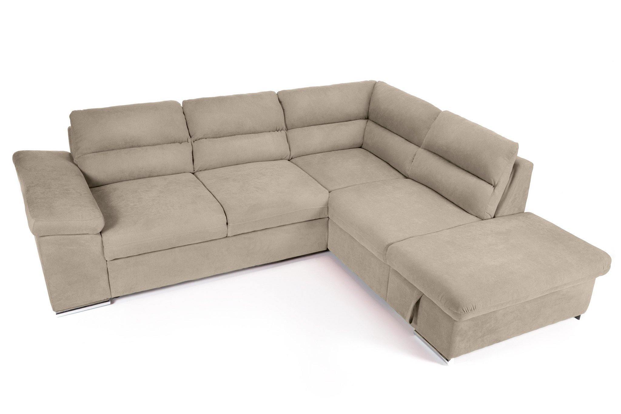 Coltar Extensibil ALONSO, cu lada de depozitare, variante stanga/dreapta 265x220x85 cm, Rosu - Prestigehome.ro - Coltare - Prestige - #variante coltar_dreapta #color_bej-enjoy