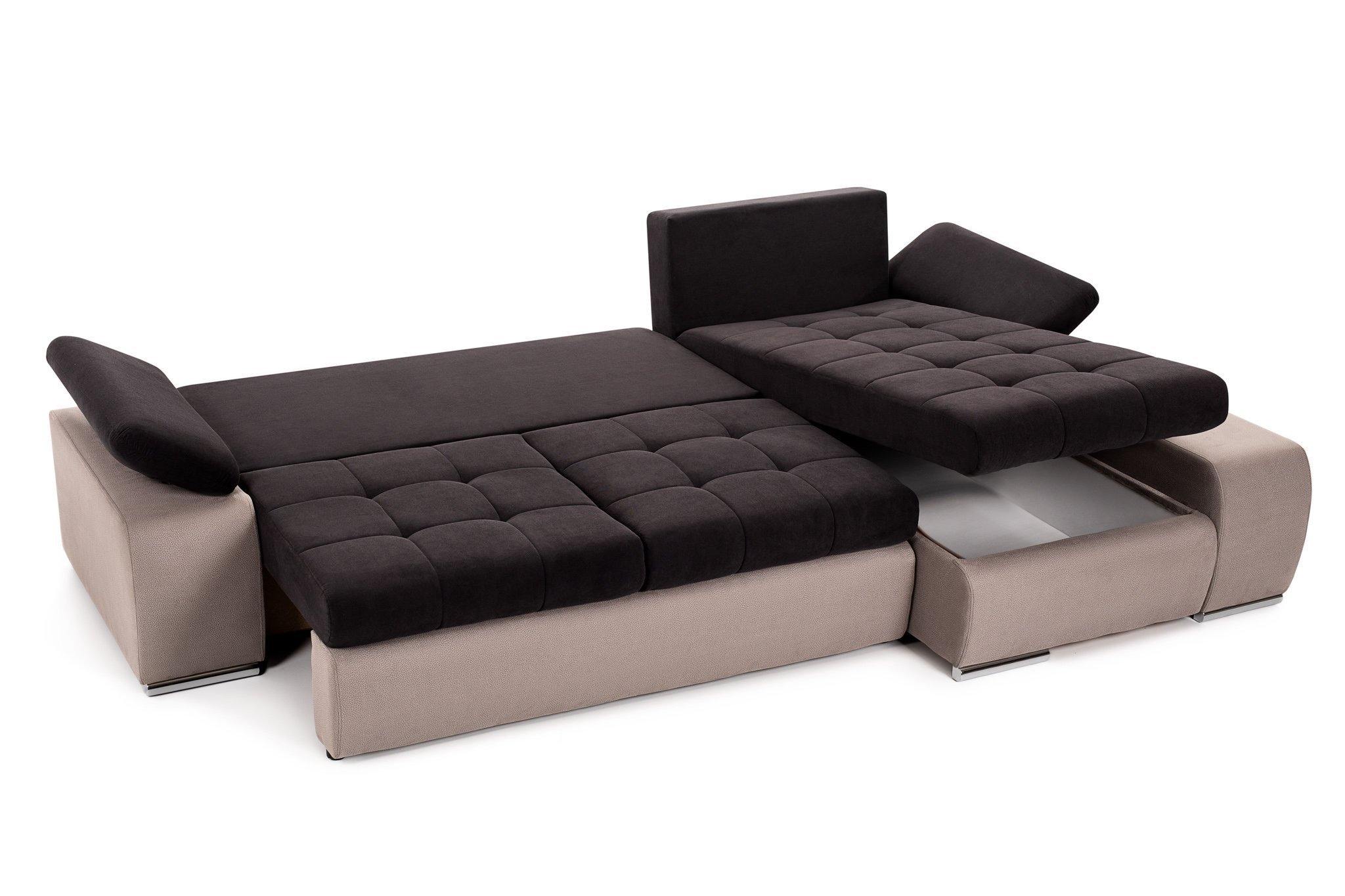 Coltar Extensibil pe dreapta VENETIA, cu lada de depozitare, 290x170x90 cm, Maro/Crem - Prestigehome.ro - Coltare - Prestige - #variante coltar_dreapta