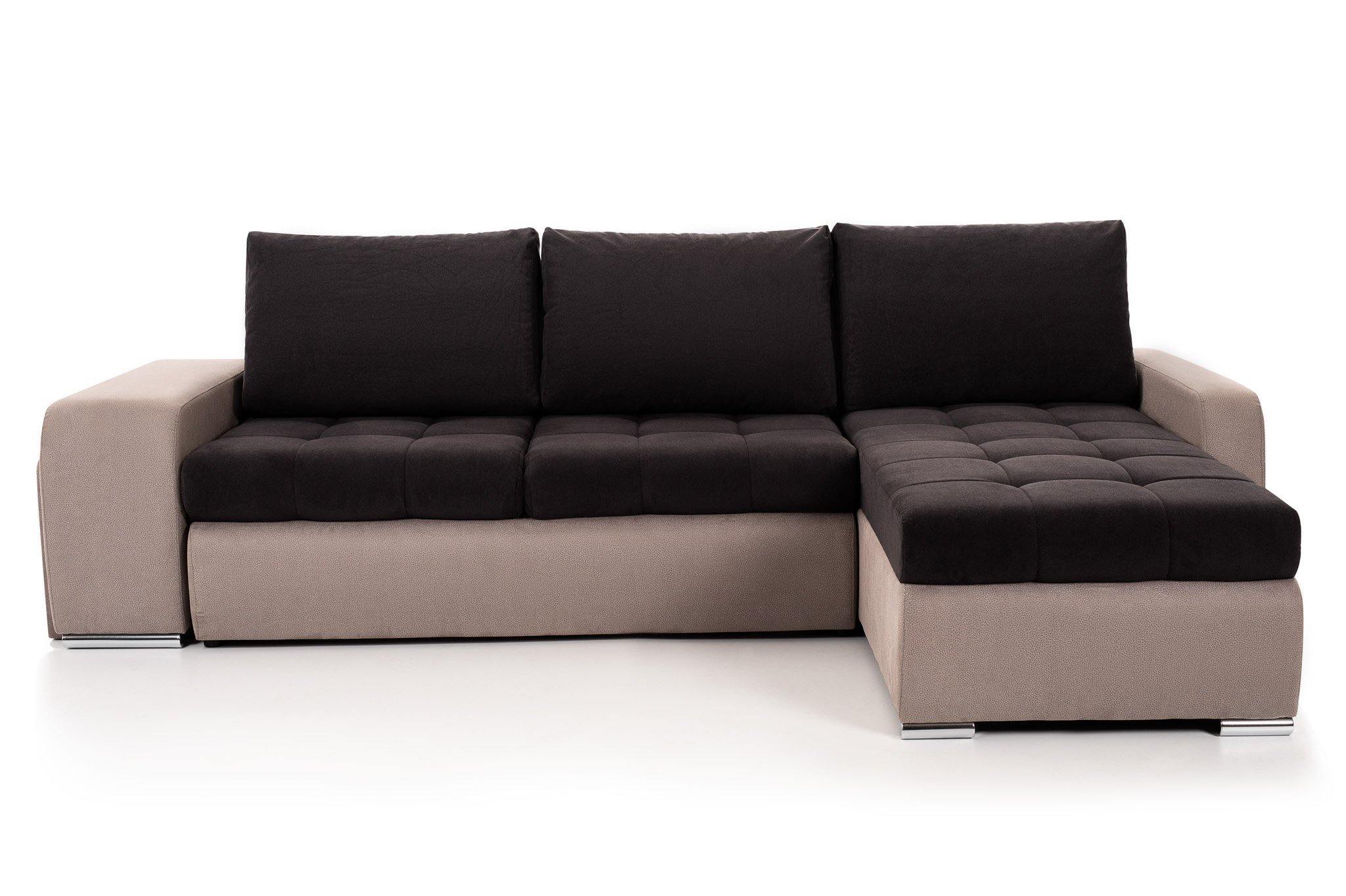 Coltar Extensibil CAROL, sezlong interschimbabil, cu lada de depozitare, 275x170x80 cm, Maro/Bej - Prestigehome.ro - Coltare - Prestige - #Variante Coltar_dreapta