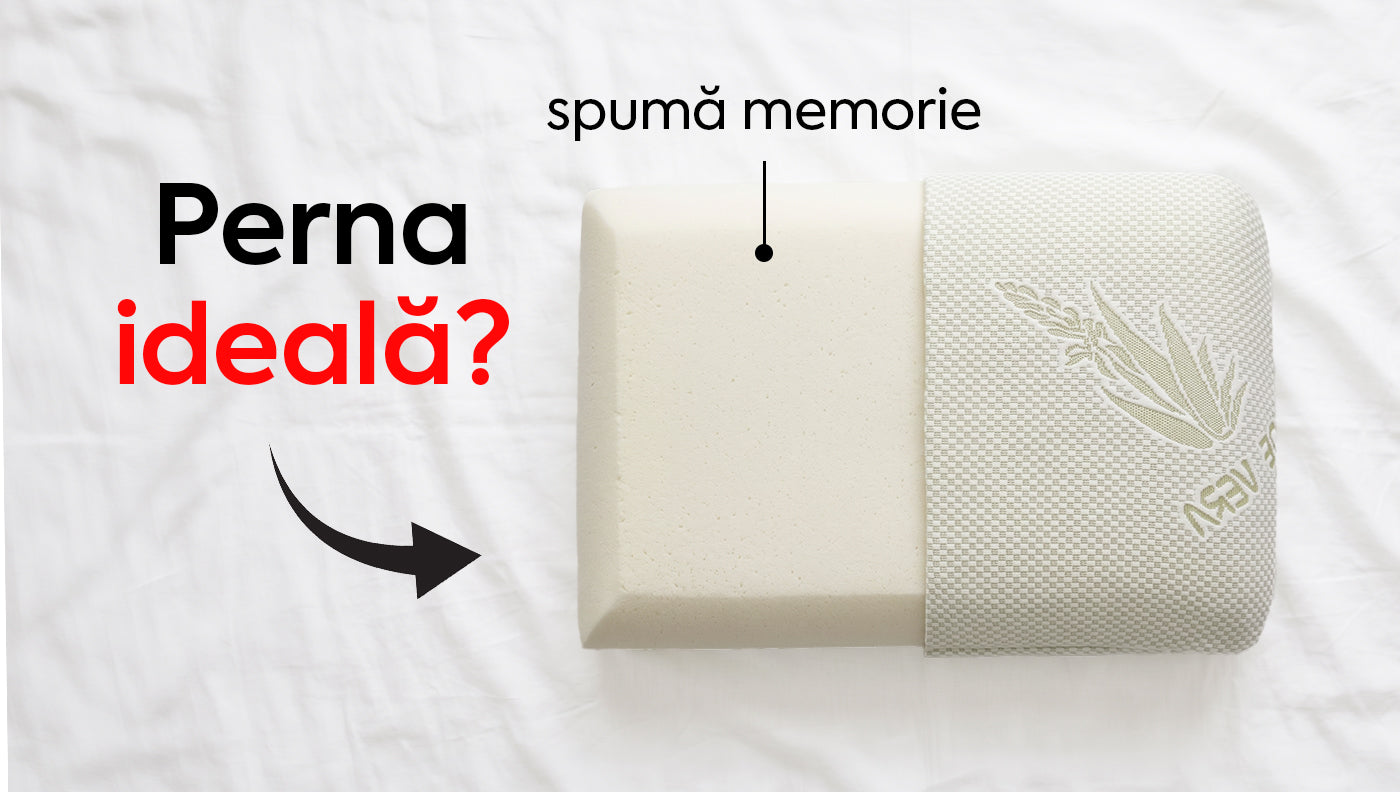 Perna cu spumă de memorie, varianta ideală pentru un somn odihnitor