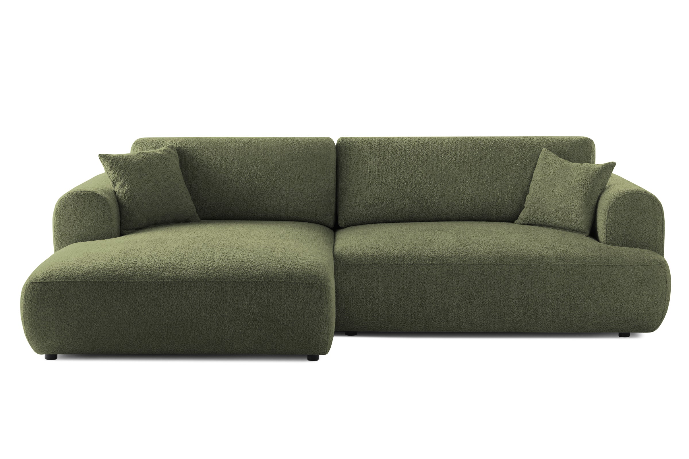 Colțar Extensibil 3 locuri NOA, cu ladă de depozitare, 270x155x80 cm, #color_Verde-Anthology