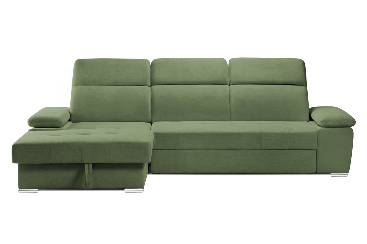 Colțar Extensibil TRENDY, cu ladă de depozitare, cu tetiere reglabile, variante stânga/dreapta 295x170x105 cm