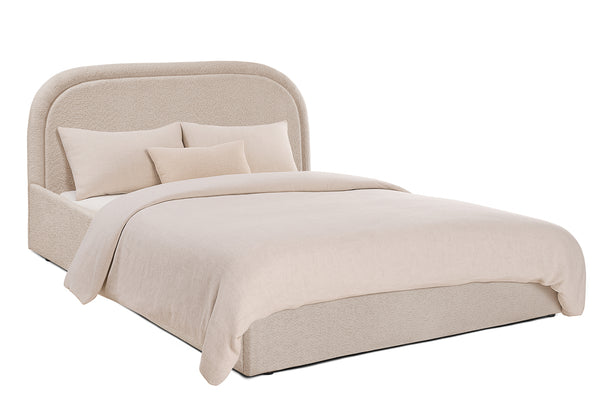 Pat Tapițat Cloud, cu somieră rabatabilă și ladă de depozitare, #color_Anthology-Crem