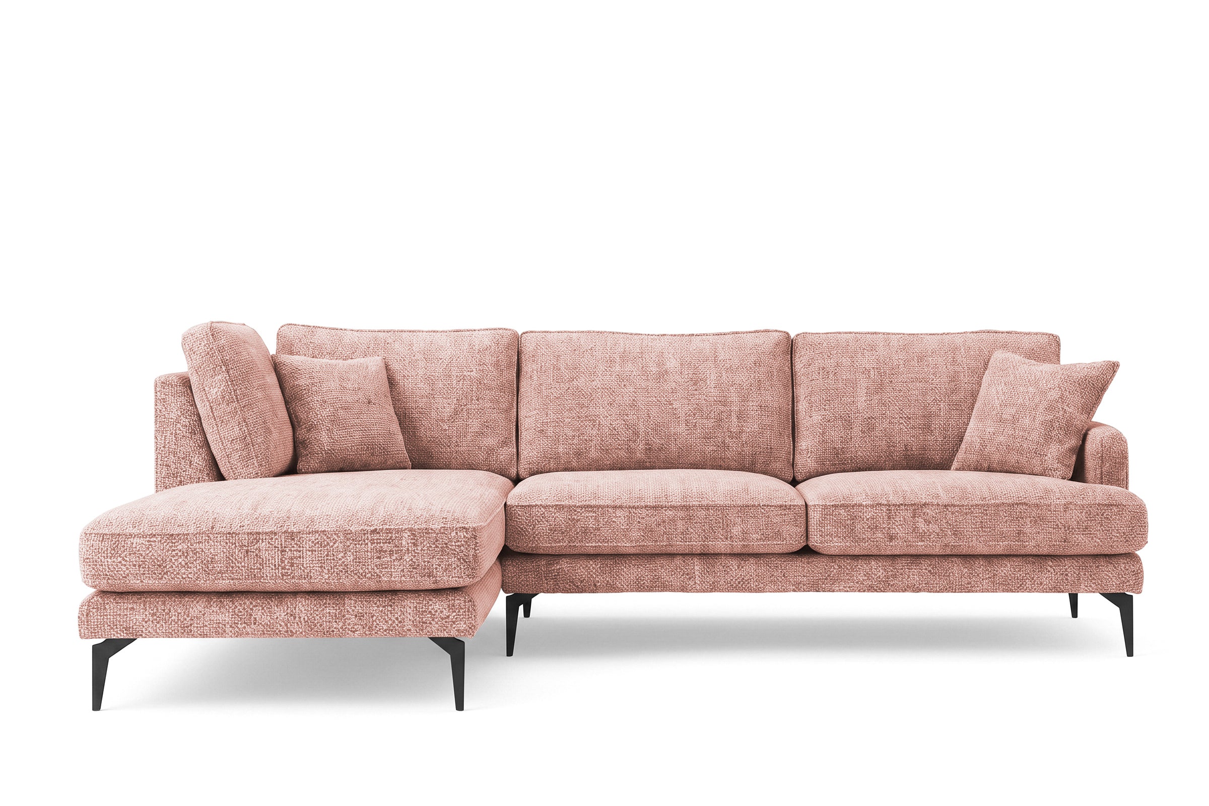 Colțar Fix AZURRO, cu ladă de depozitare, 280x90/180x85 cm - Prestigehome.ro - Colțar - Prestige #color_Roz-Mystery