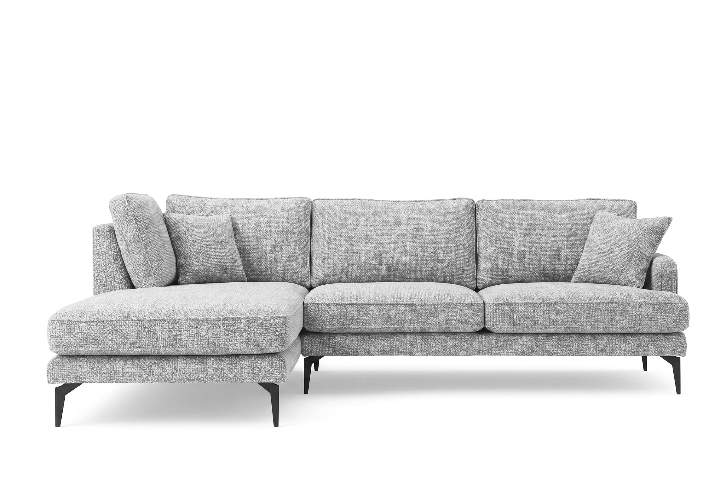 Colțar Fix AZURRO, cu ladă de depozitare, 280x90/180x85 cm - Prestigehome.ro - Colțar - Prestige #color_Gri-Argintiu-Mystery