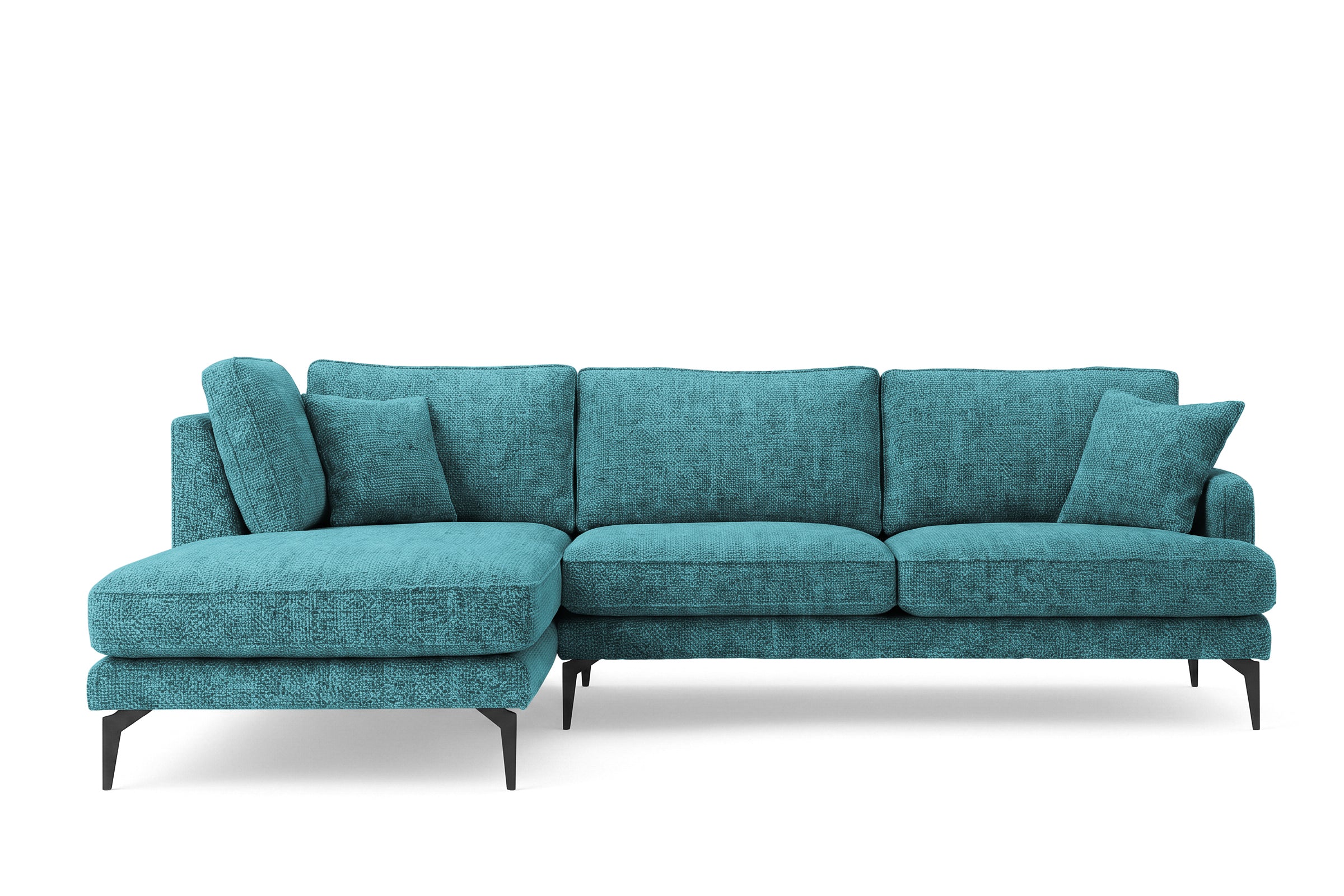 Colțar Fix AZURRO, cu ladă de depozitare, 280x90/180x85 cm - Prestigehome.ro - Colțar - Prestige #color_Turcoaz-Mystery