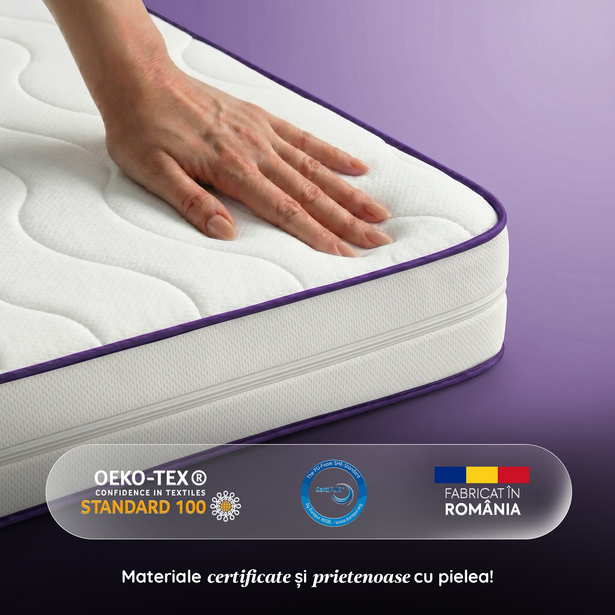 Saltea HYGENE THERAPY HYBRID, 7 zone de confort, Arcuri Individuale, husă detașabilă cu fermoar, lavabilă, superortopedică, Grosime 24 cm - Prestige Home