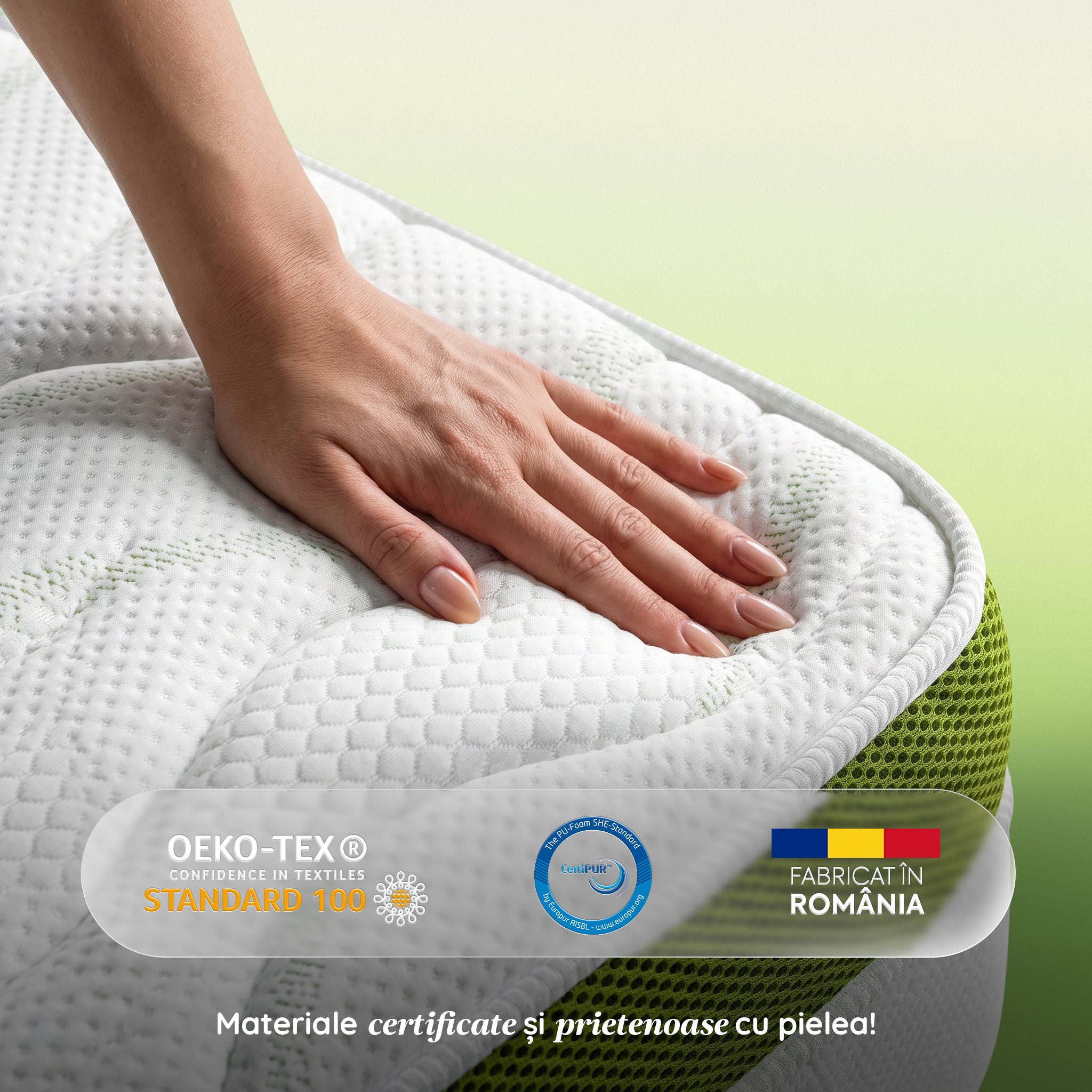 Saltea Ideal Sleep ALOE VERA AIRFLOW MEMORY, Arcuri Bonell, spumă poliuretanică elastică, spumă cu memorie, husă cu aerisire optimă, superortopedică, Grosime 30 cm