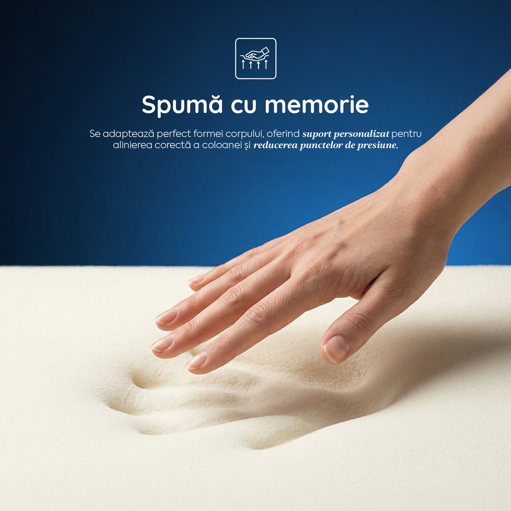 Saltea Ideal Sleep COOL MEMORY GEL POCKET 5 Zone, Arcuri individuale, spumă poliuretanica elastică, spumă cu memorie cu gel de răcire, husă CoolActive, superortopedică, Grosime 30 cm
