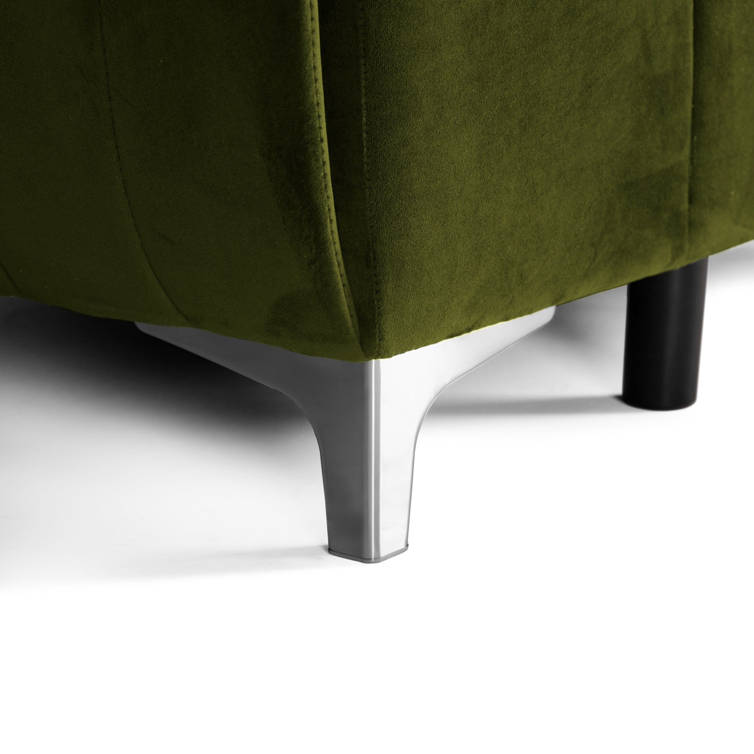 Fotoliu TIME, tetieră reglabilă, suport lombar, 125x97x94 cm, #color_Verde-Olive-Velluto