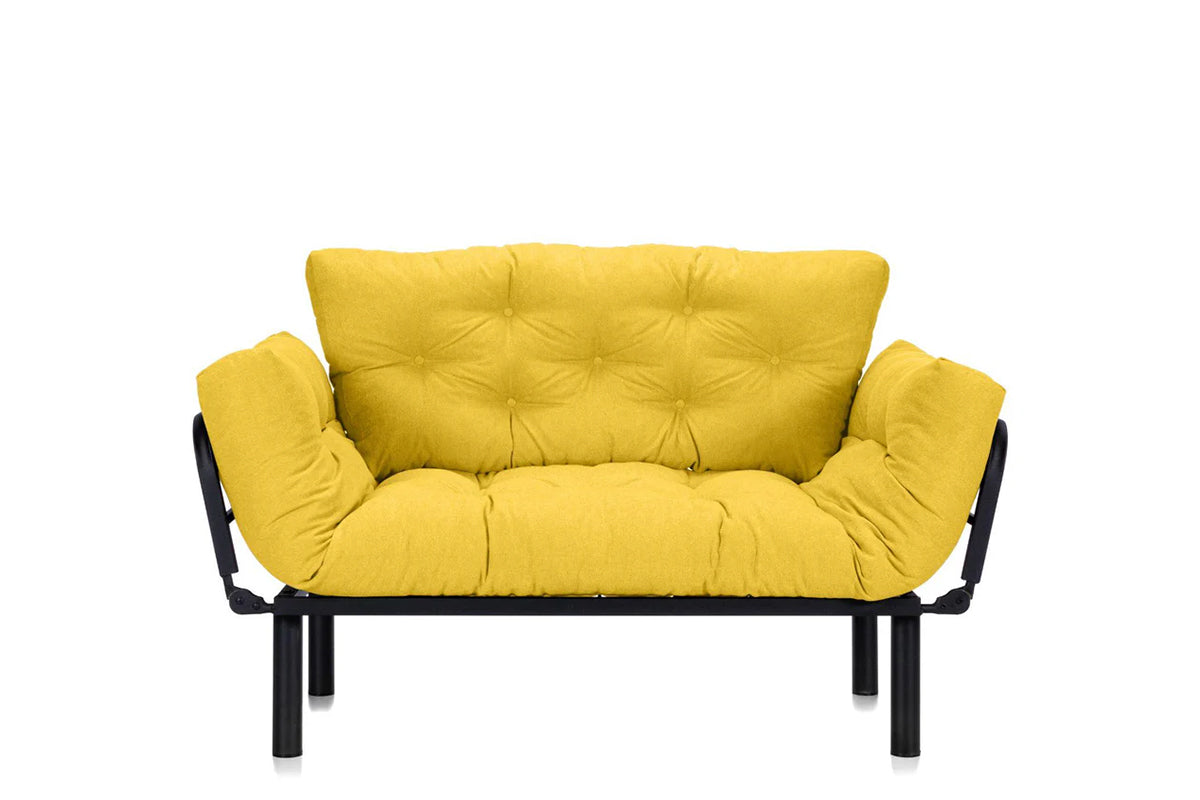 Canapea Extensibila 2 locuri SUNNY, pentru terasa, 155X70X85 cm,  prestigehome.ro, Prestige Home, Prestige, balcon, gradina mobila, #color_galben-enjoy