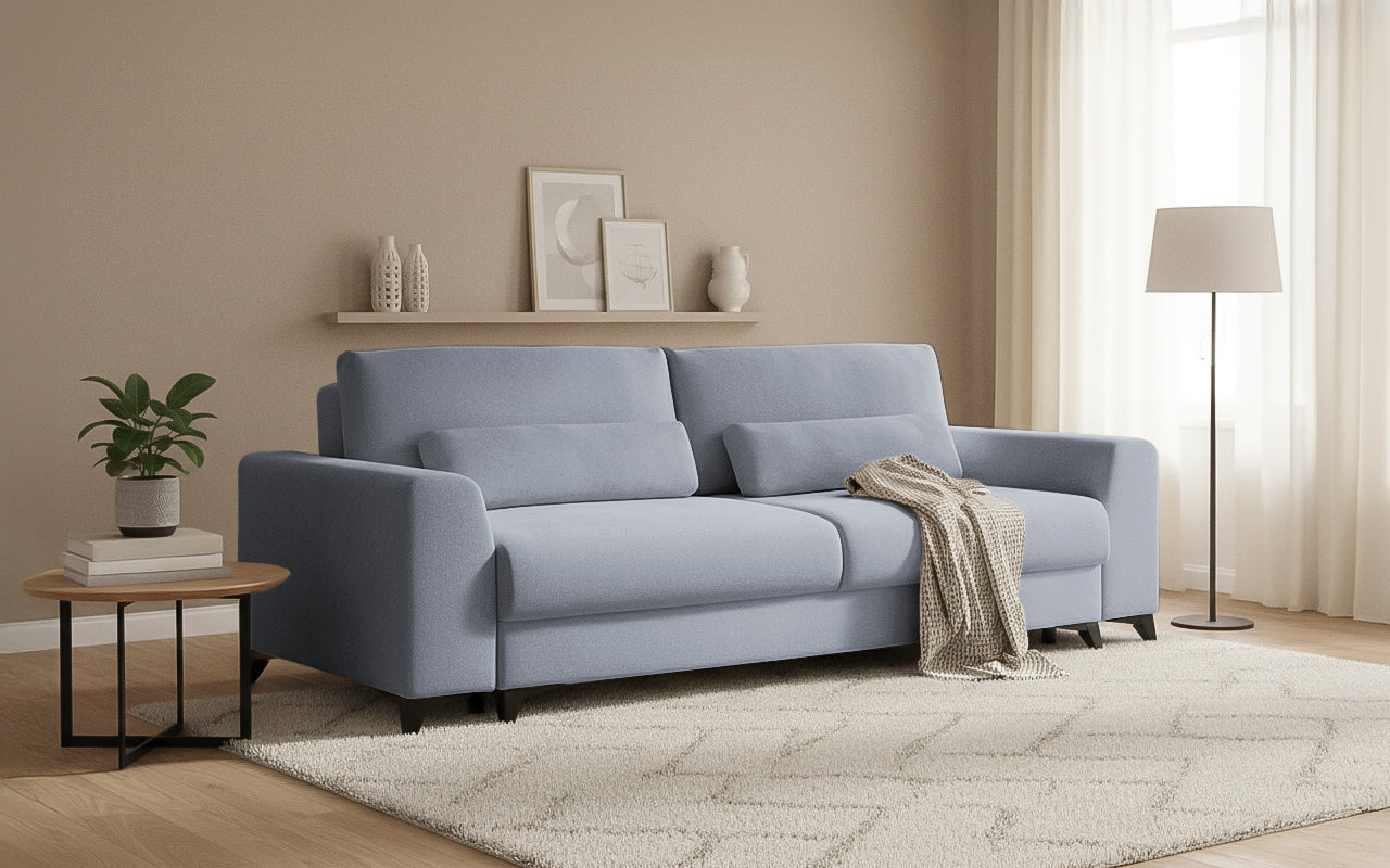 Canapea Extensibilă 3 locuri TIVOLI, 240x105x95 cm, #color_Albastru-Mystery