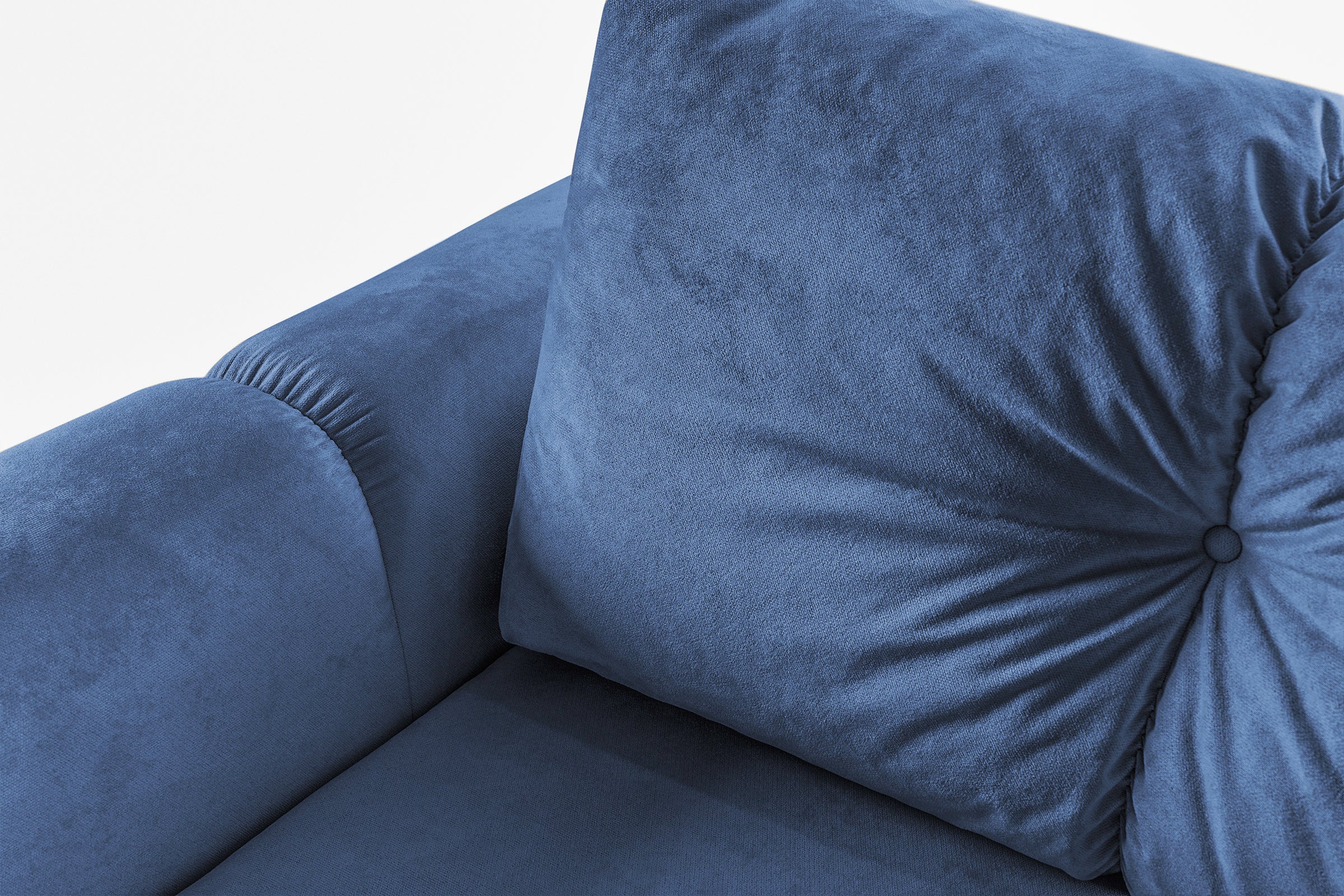 Canapea Extensibilă 3 locuri GEORGIA, cu 2 lăzi depozitare, 248x110x90 cm, #color_Albastru-Havana