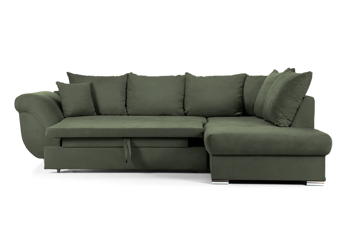 Colțar Extensibil SANTOS, variante stânga/dreapta, 295x215x80 cm, Prestigehome.ro, #color_Verde-enjoy