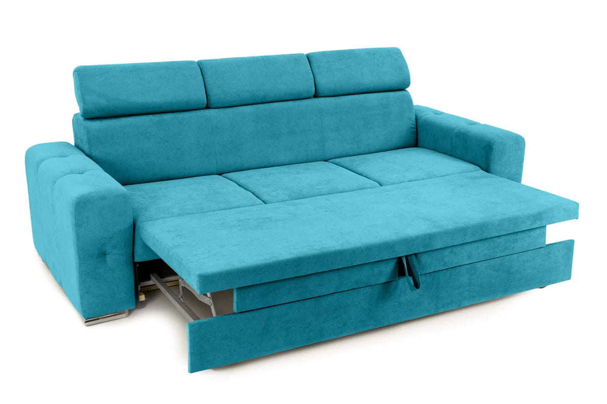 Canapea Extensibila 3 locuri BELLAGIO, cu tetiere, 235x95x85 cm - Prestigehome.ro - Canapea 3 Locuri - Prestige - #color_turcoaz-enjoy