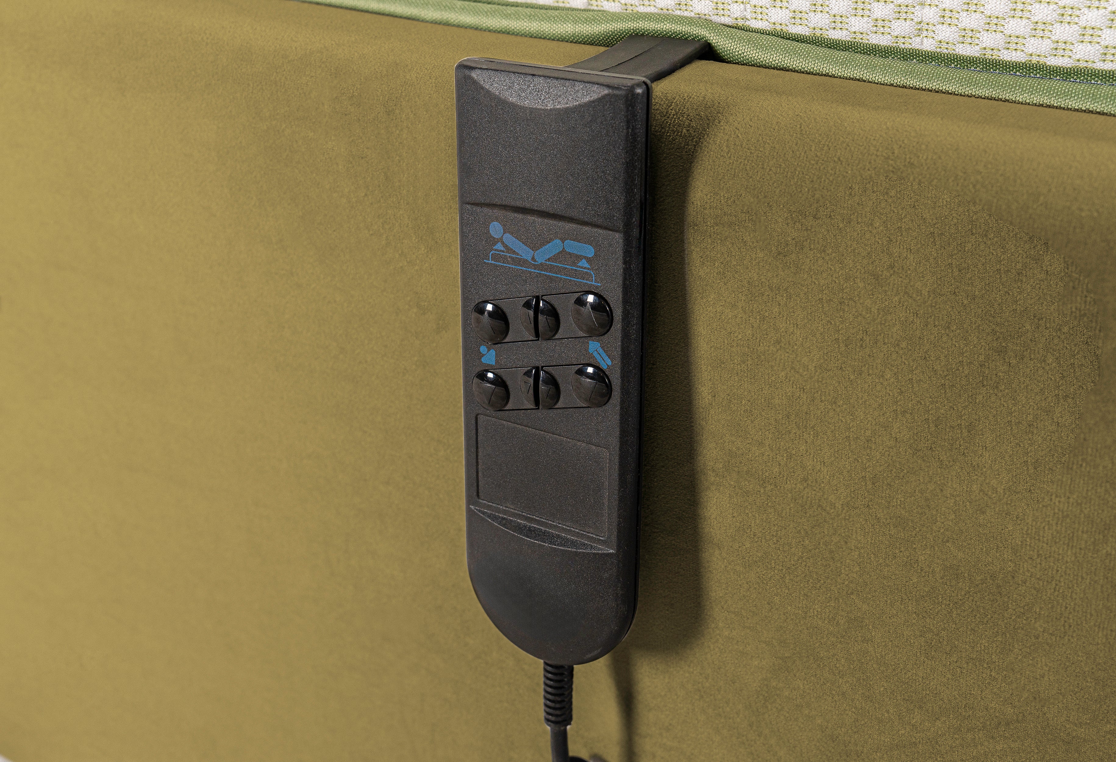 Pat reglabil electric, tapițat, Electra, 160x200 #color_Verde-Velluto
