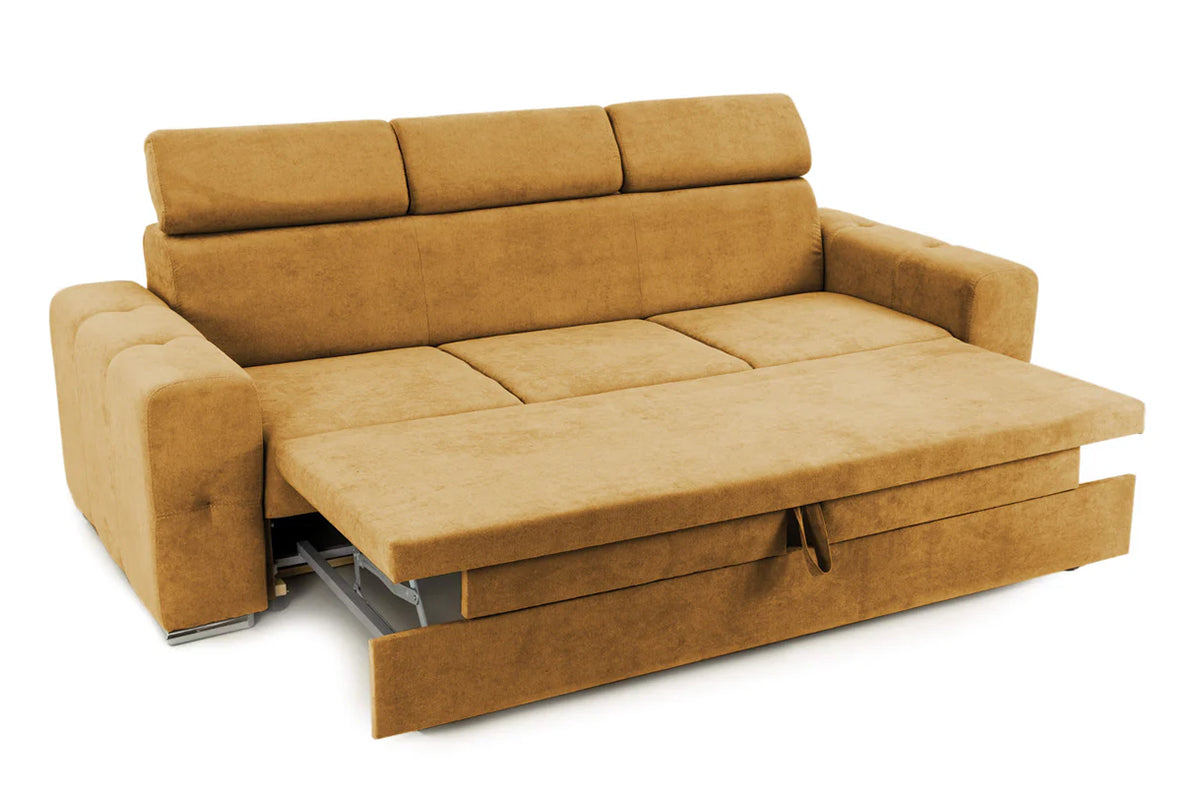 Canapea Extensibila 3 locuri BELLAGIO, cu tetiere, 235x95x85 cm - Prestigehome.ro - Canapea 3 Locuri - Prestige - #color_Mango-Enjoy